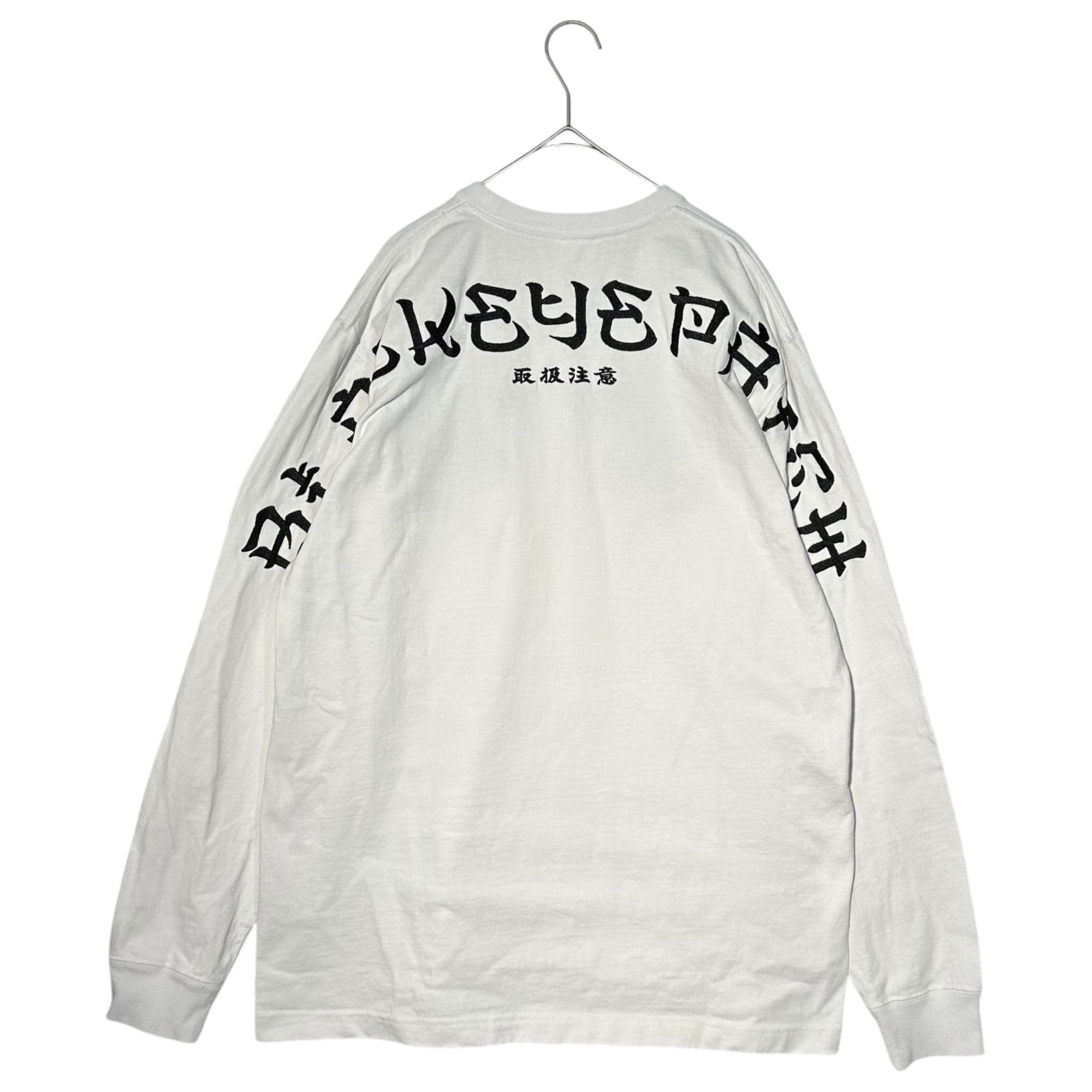 BlackEyePatch(ブラックアイパッチ) 23AW DRAGON L/S TEE 龍 刺繍 長袖 Tシャツ L ホワイト ドラゴン