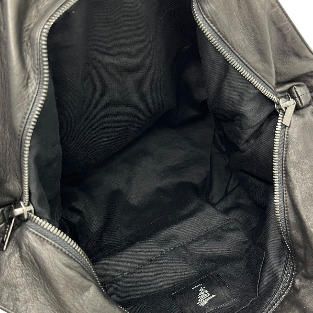 discord Yohji Yamamoto(ディスコード ヨウジヤマモト) 22SS NAMU Tote ナム 木製パネル レザー トート バッグ DG-I43-780 ブラック