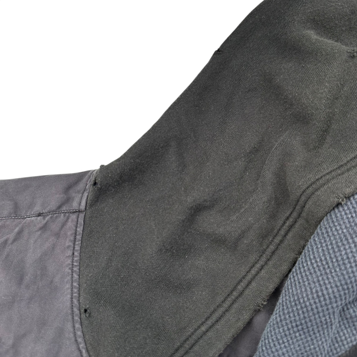 GANRYU(ガンリュウ) 2000's 「BORO」 Hooded Shirt ボロ フーデッド シャツ XS ブラック ガンリュウ 初期 COMME des GARCONS