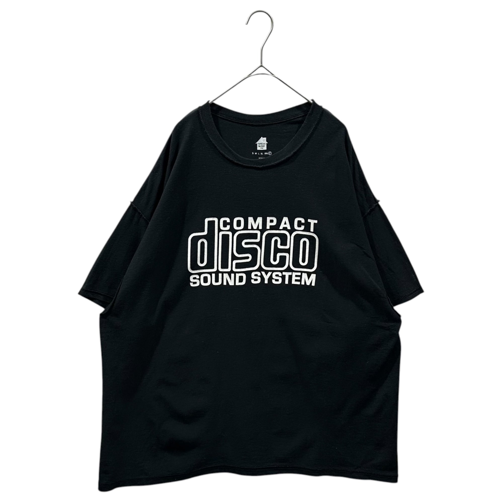 ISNESS MUSIC(イズネス ミュージック) 21SS COMPACT DISCO SOUND SYSTEM コンパクト ディスコ サウンド システム Tシャツ FREE ブラック×ホワイト インサイドアウト
