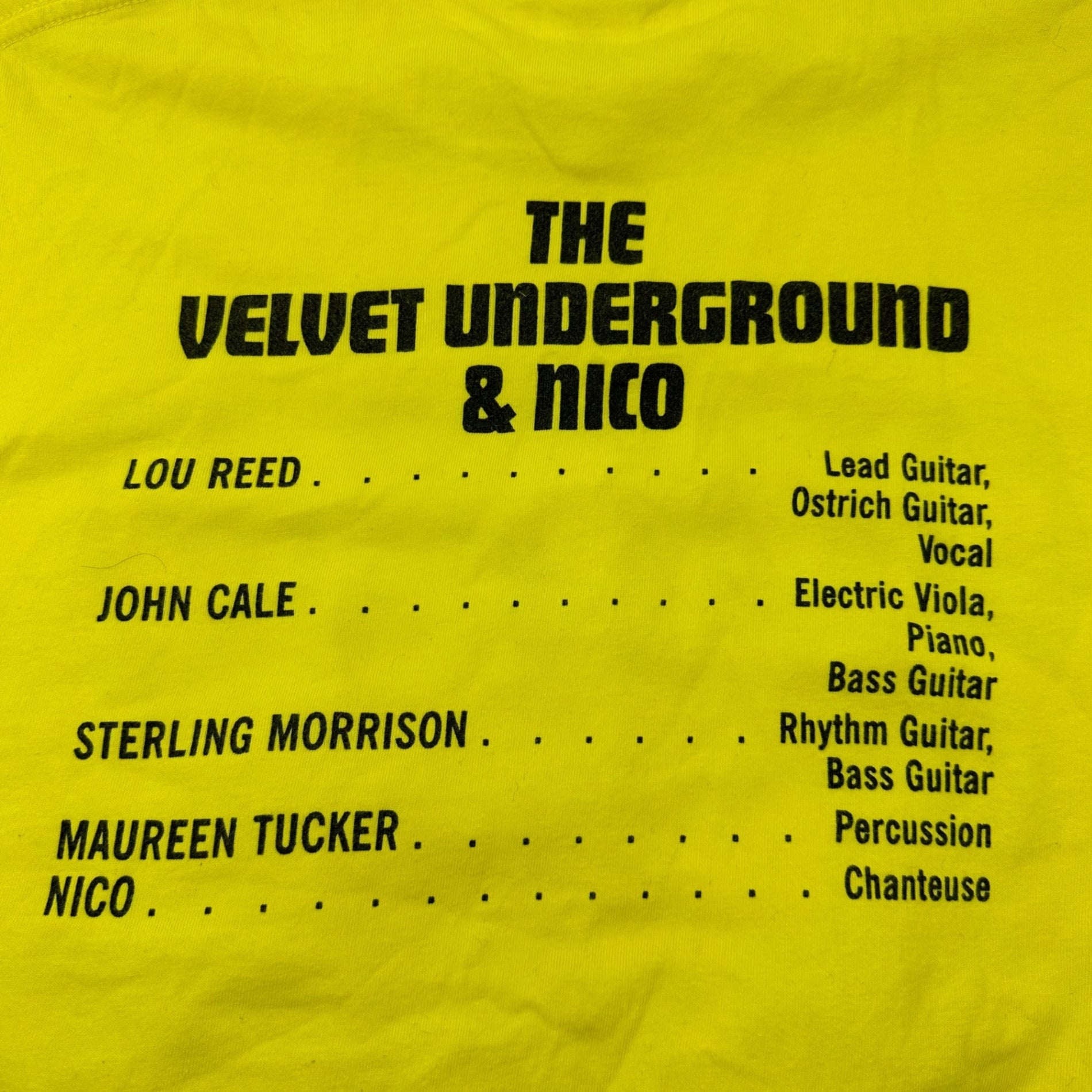 SUPREME(シュプリーム) 19AW The Velvet Underground & Nico Tee ベルベット アンダーグラウンド & ニコ Tシャツ M イエロー
