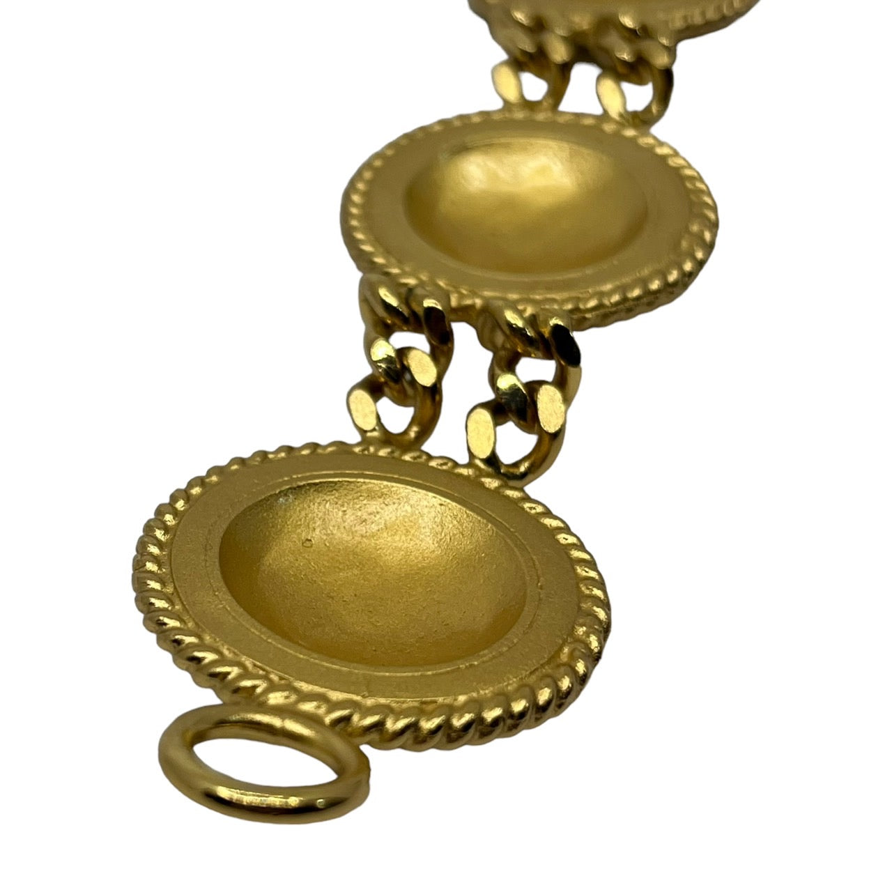 LOEWE(ロエベ) vintage anagram bracelet/ヴィンテージアナグラムロゴチェーンブレスレット/大ぶり/Tバー ゴールド×ブラック