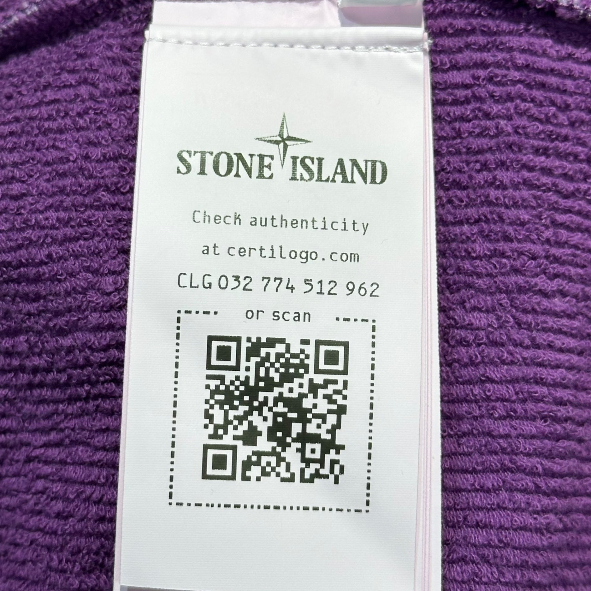 STONE ISLAND(ストーンアイランド) Marina Plated Dyed Hooded Sweat マリーナ プレート加工 染め フード付きスウェット 7815653X2 XL パープル