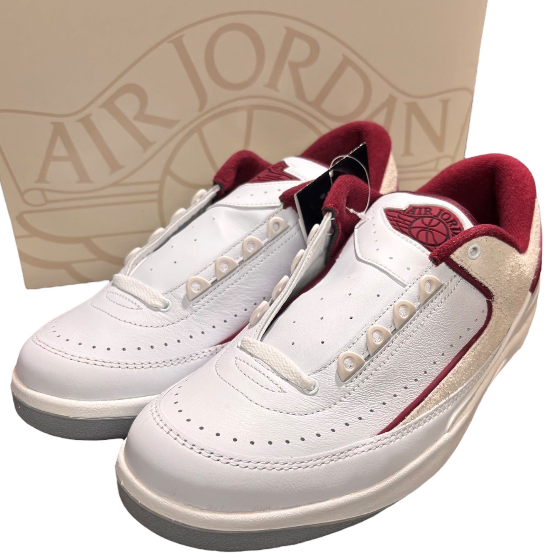 NIKE(ナイキ) Air Jordan 2 Retro Low "Cherrywood" エアジョーダン2 レトロ ロー "チェリーウッド" DV9956-103 27cm ホワイト×ボルドー 箱付 ローカット スニーカー
