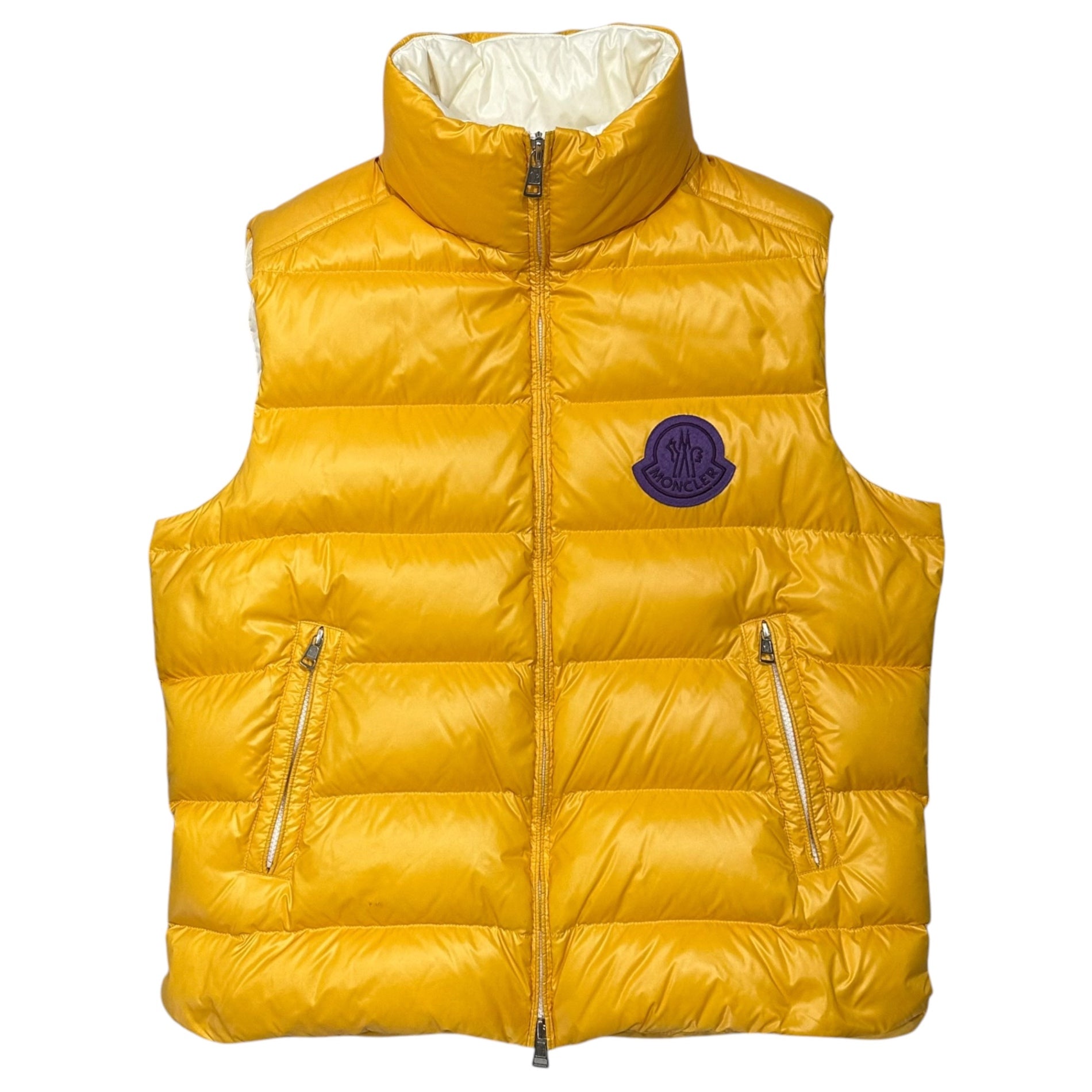 MONCLER(モンクレール) 2021SS PARK GILET パーク ロゴ ワッペン ダウン ベスト G10921A54500 3 イエロー