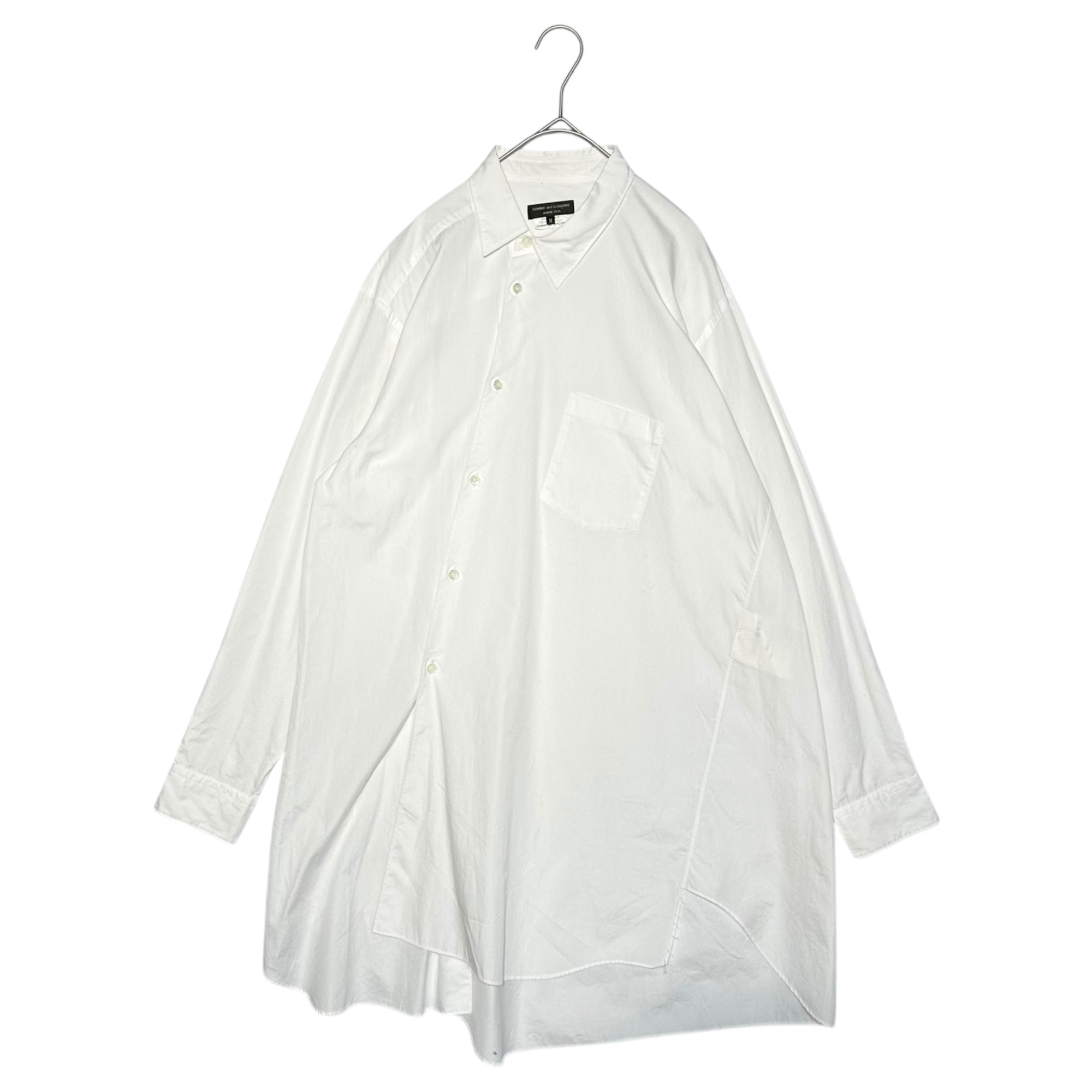 COMME des GARCONS HOMME PLUS(コムデギャルソンオムプリュス) 18AW White shock期 Twisted deformed long sleeve shirt 捻じれ 変形 長袖 シャツ PB-B003 M ホワイト AD2018