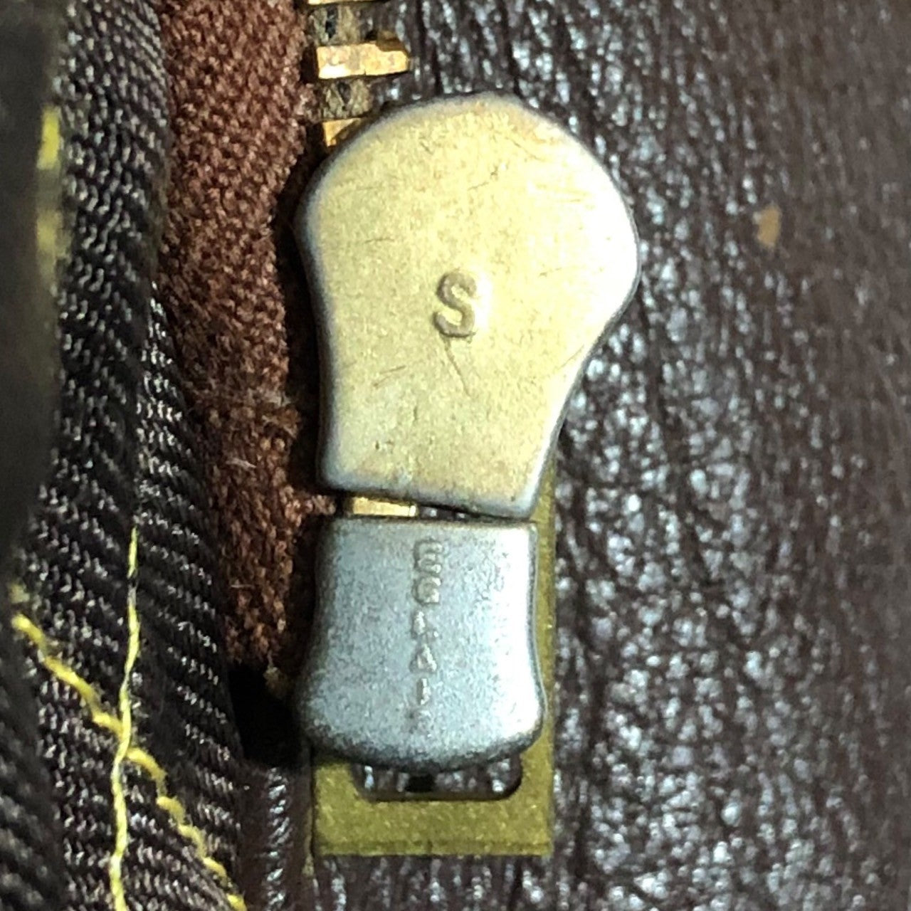 VINTAGE(ヴィンテージ) 60's ~ shearling fur leather gang coat ムートン ファー レザー ギャング コート 60年代~ ECLAIR ZIP ファスナー ジャケット 表記無し(L程度) ブラウン