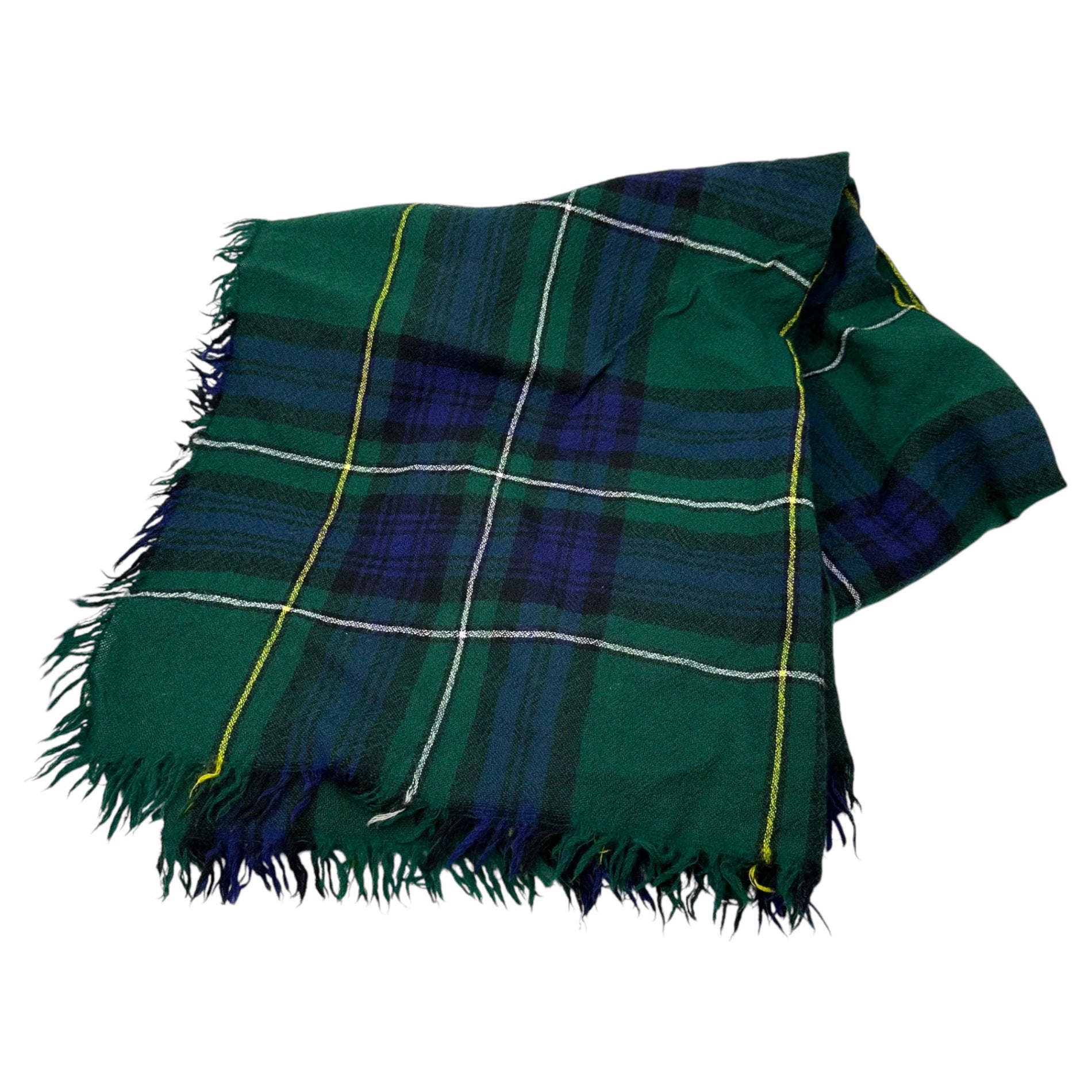 tricot COMME des GARCONS(トリココムデギャルソン) Vintage Check Stole ヴィンテージ チェック ストール グリーン×ネイビー