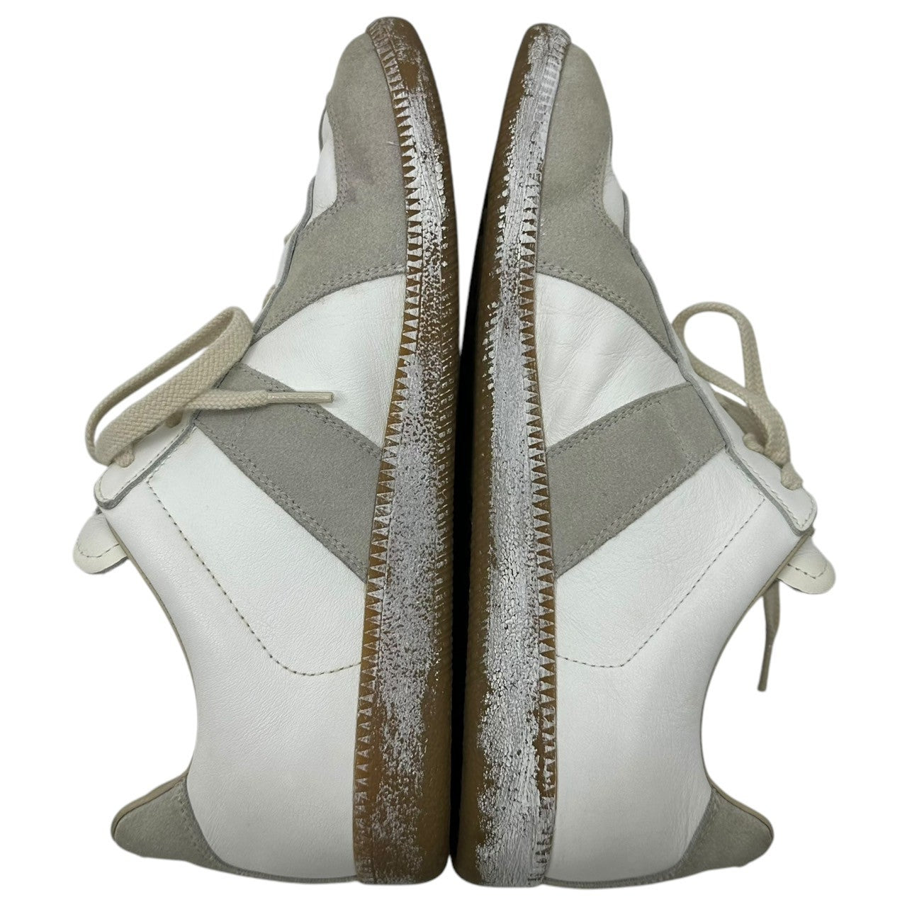 MAISON MARGIELA(メゾンマルジェラ) 22AW Sole Vintage Replica German Trainer ソール ペンキ 加工 ジャーマン トレーナー S37WS0562 41(26cm程度) ホワイト×グレー ローカット スニーカー 箱付