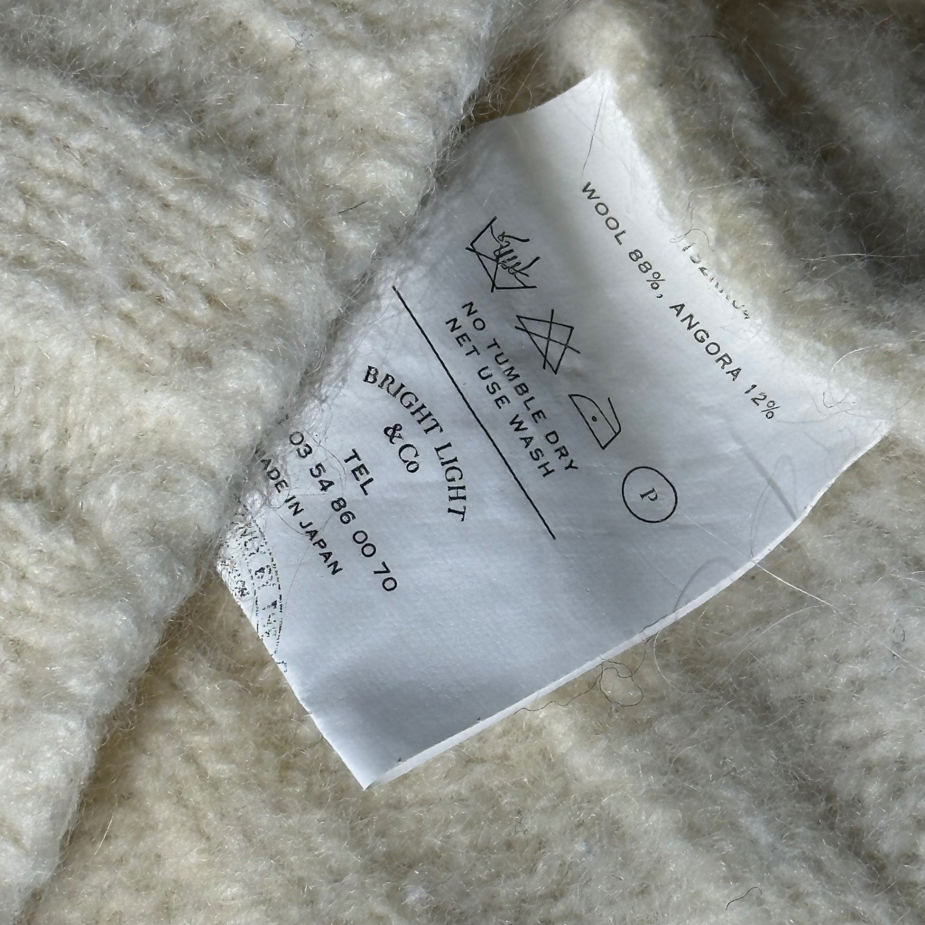 OLD JOE(オールドジョー) Angora Wool Pocket Turtleneck Knit アンゴラ ウール ポケット タートルネック ニット 152KN04 38 ホワイト