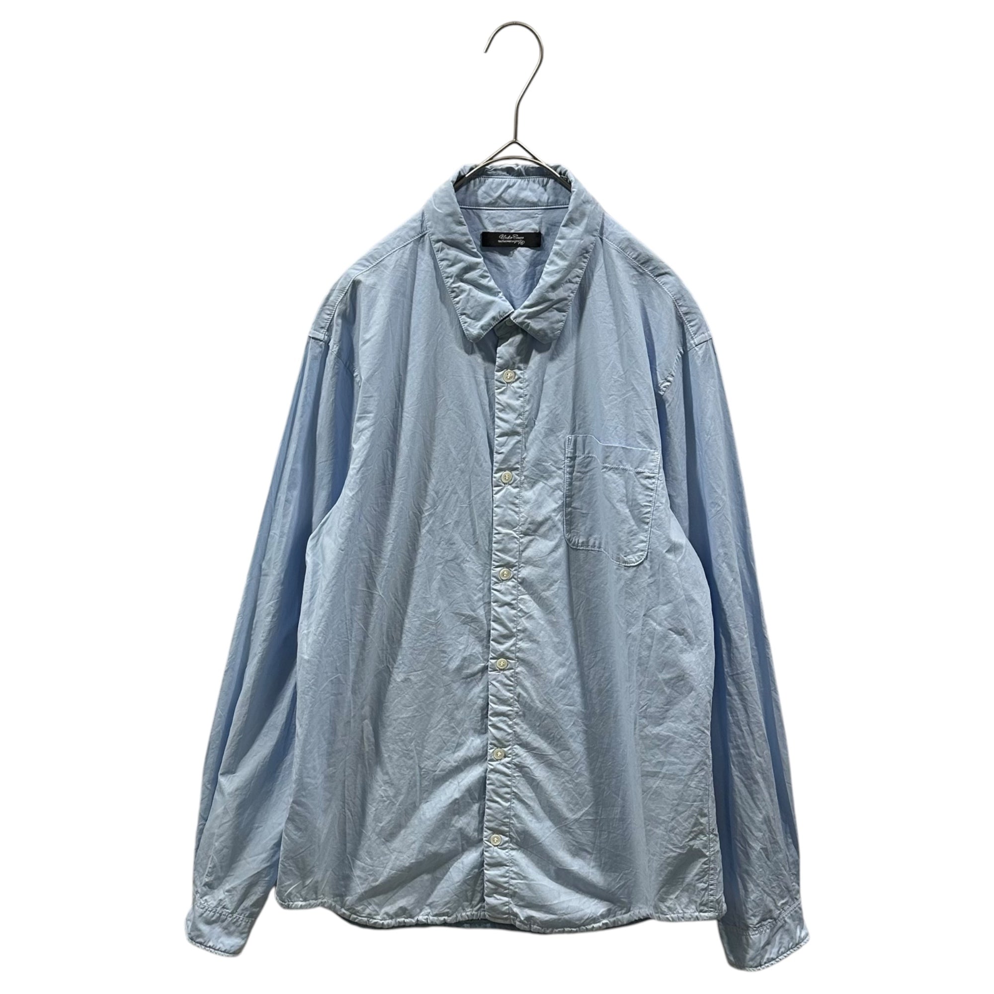 UNDERCOVER(アンダーカバー) Felted Tape L/S Cotton Shirt 縮絨 加工 テープ 長袖 コットン シャツ UCA4402 3 サックスブルー
