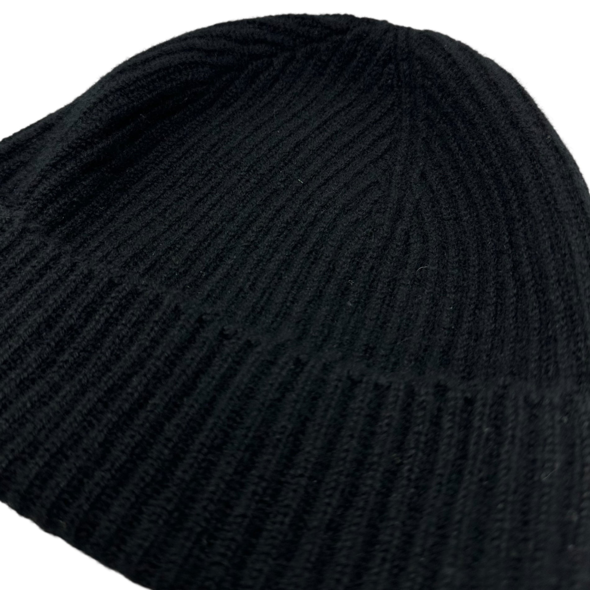 Johnstons of Elgin(ジョンストンズオブエルガン) 100% cashmere knit hat カシミア ニット帽 カシミヤ ブラック