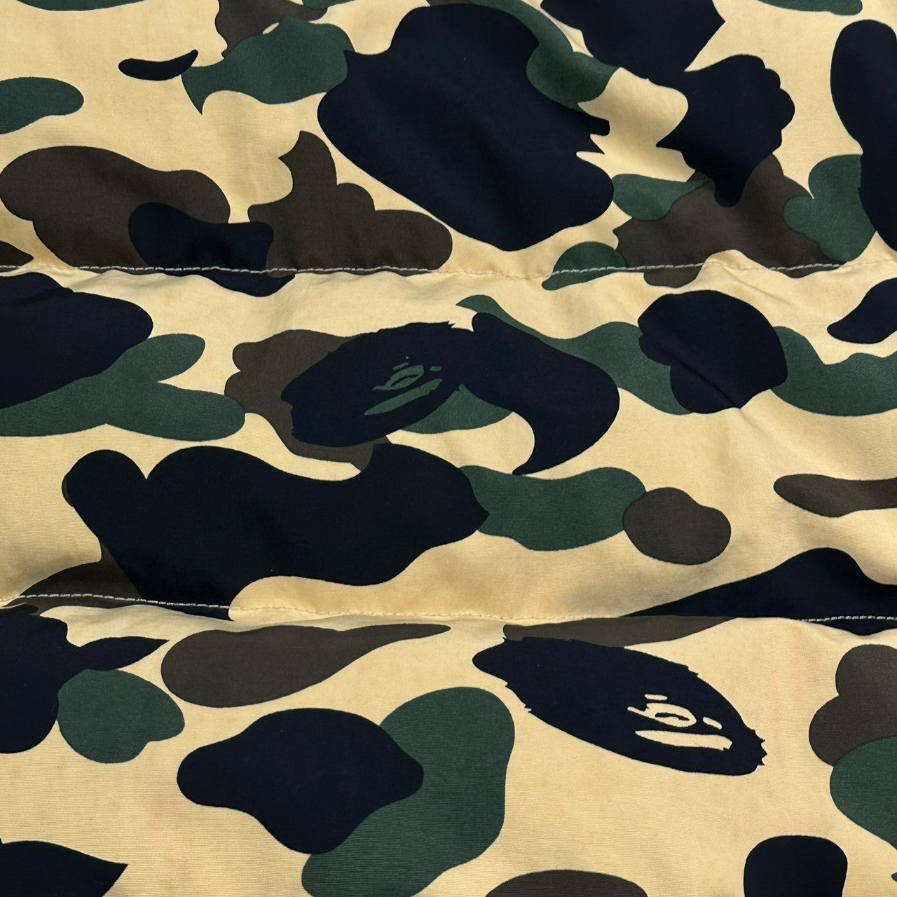 A BATHING APE(アベイシングエイプ) 90's 1st Camo White Goose Down Jacket 90年代 ファースト カモ ホワイト グース ダウン ジャケット M ベージュ