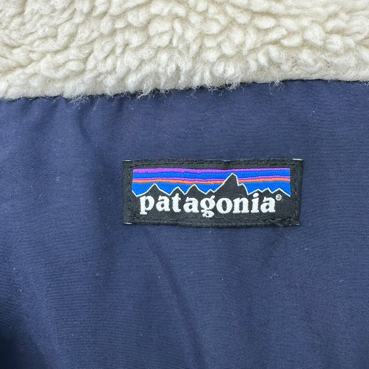Patagonia(パタゴニア) CLASSIC RETRO-X クラシック レトロX ボア ジャケット STY23056 XXL アイボリー×ネイビー フリース アウトドア
