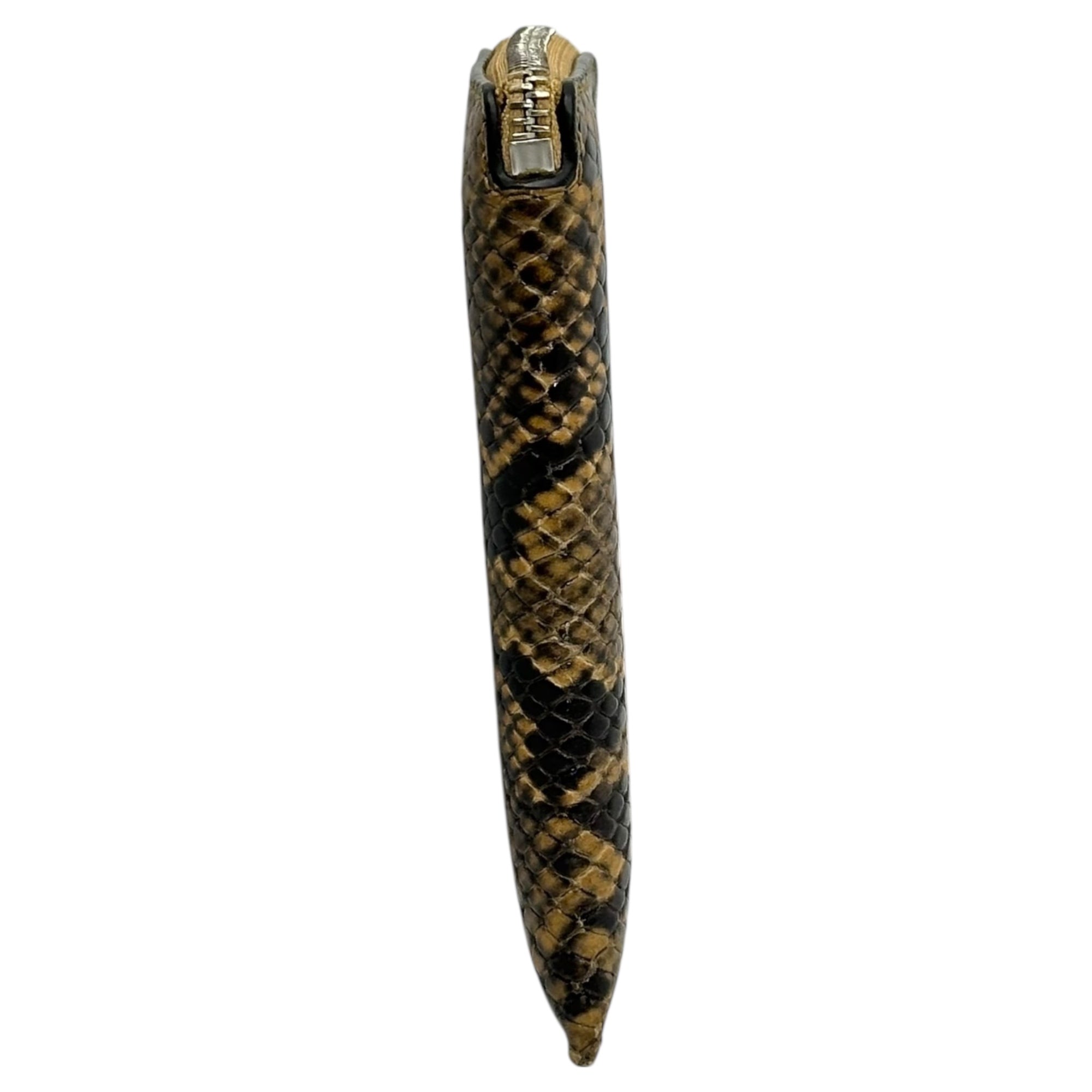 A.P.C.(アーペーセー) L-shaped zip python wallet L字ジップ パイソン型押し ウォレット 財布 ブラウン