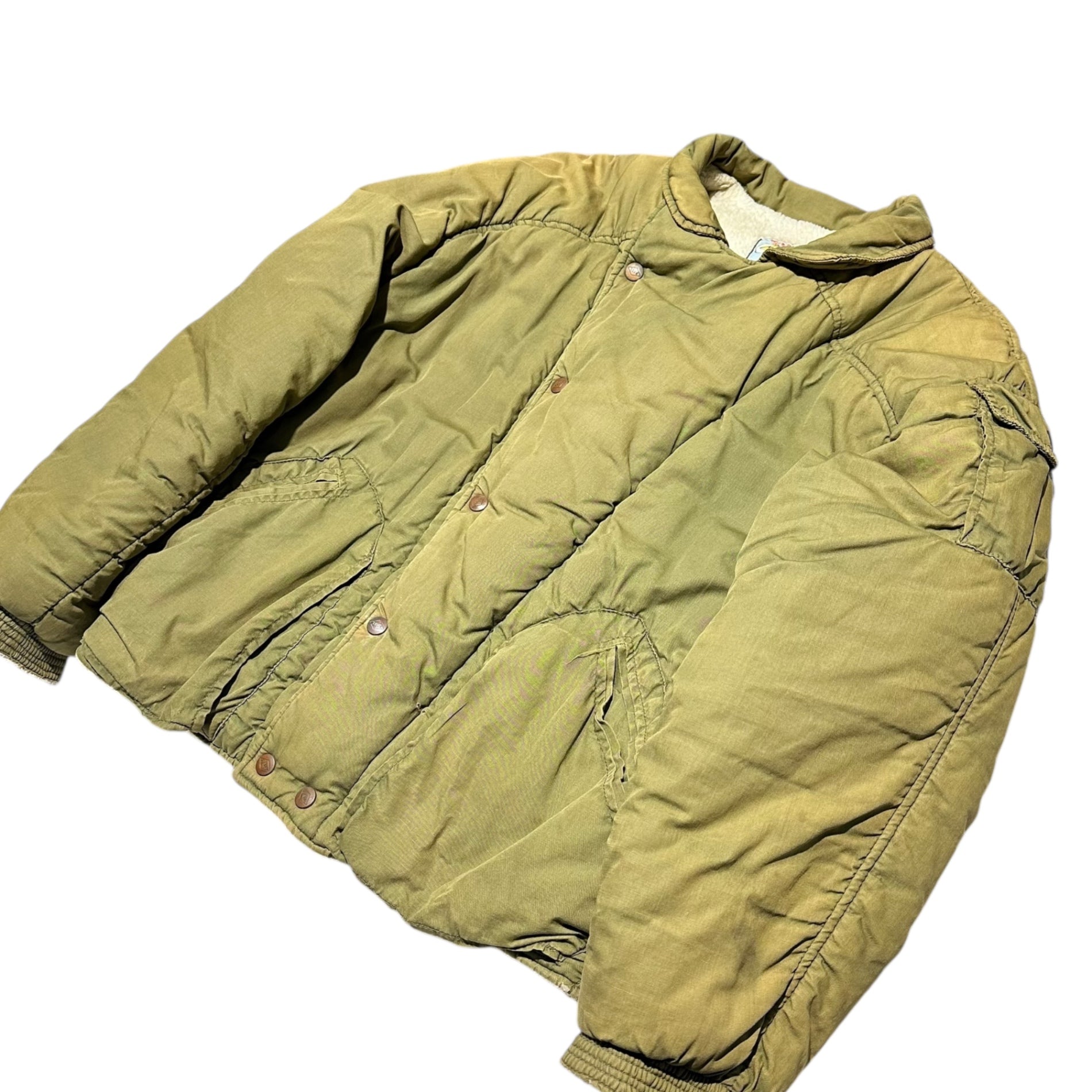 BALL by M&FG(ボール マリテフランソワジルボー) 80's Archive Cotton Boa Jacket アーカイブ コットン ボア ジャケット M カーキ 80年代 ヴィンテージ