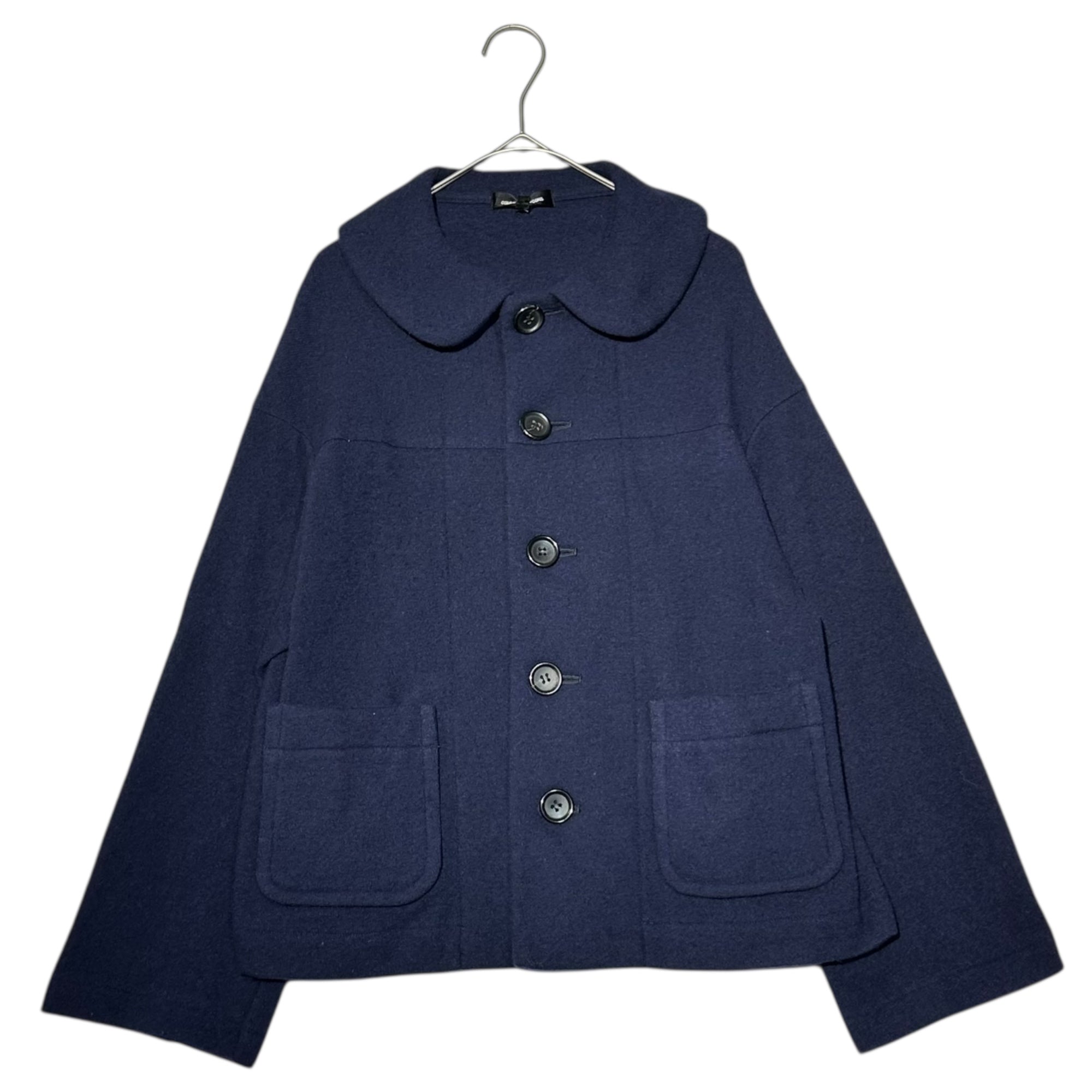 tricot COMME des GARCONS(トリココムデギャルソン) 14AW Round Collar Wool 5-Button Jacket 丸襟 ウール 5ボタン ジャケット TN-T002 M ネイビー AD2014