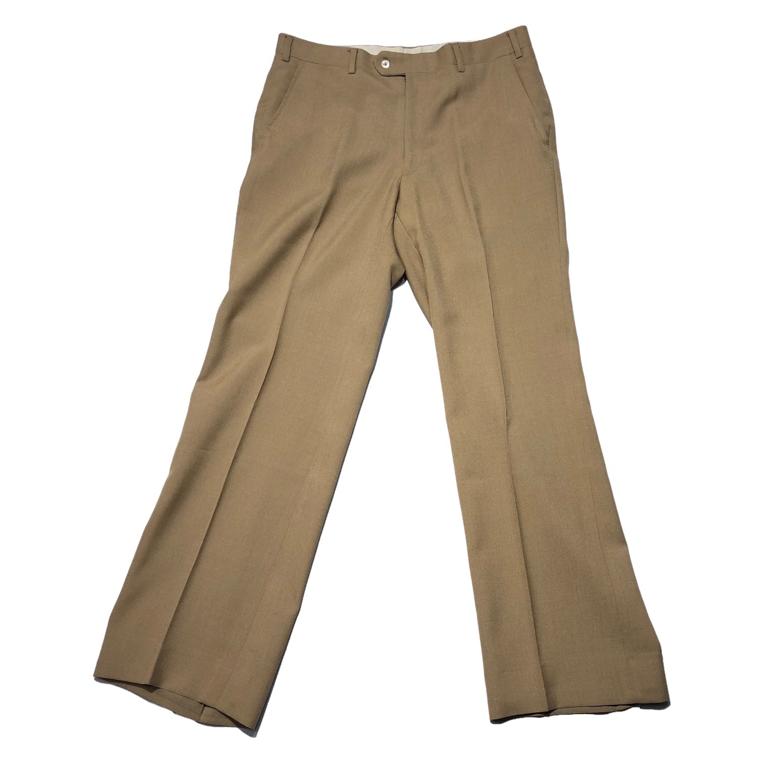 Pierre Cardin(ピエールカルダン) 70's gold button blazer setup suit 金ボタン ブレザー セットアップ スーツ 表記無し(M-L程度) ベージュ 70年代 ヴィンテージ テーラード ジャケット セミフレア スラックス パンツ 1970年8月製造