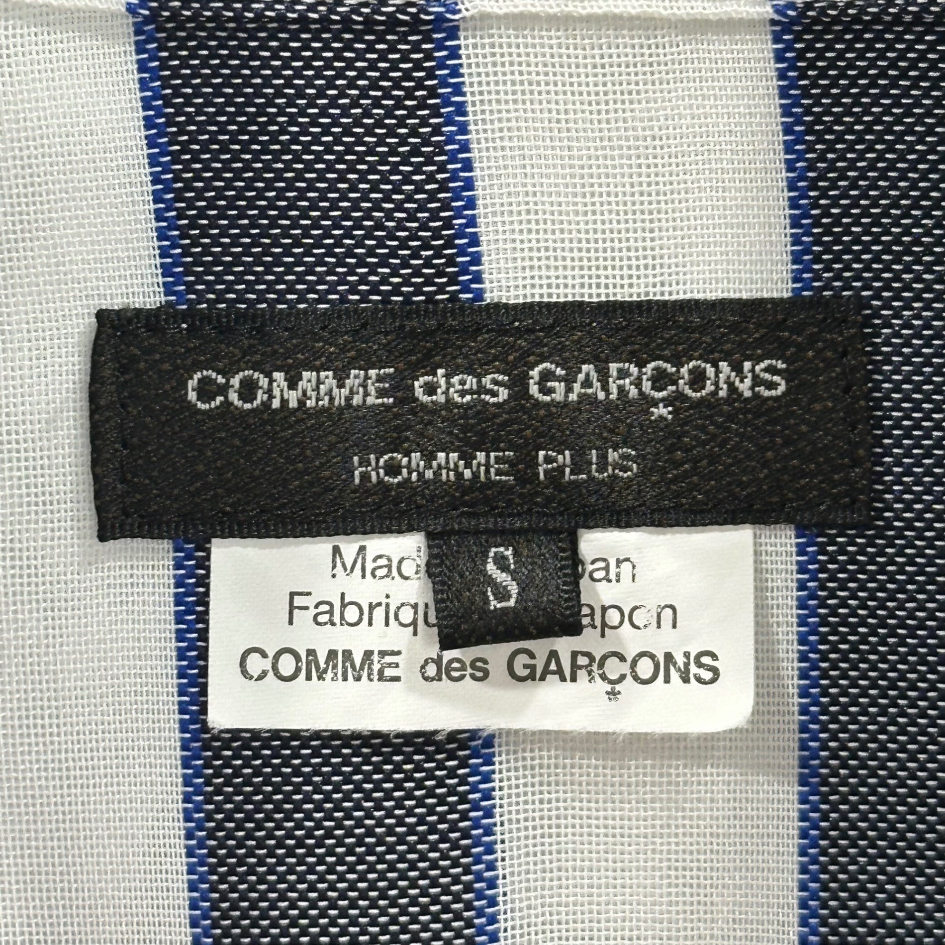COMME des GARCONS HOMME PLUS(コムデギャルソンオムプリュス) 14SS Mesh Layered Multi-Stripe L/S Shirt メッシュ レイヤード マルチボーダー 長袖 シャツ PM-B048 S ホワイト×ネイビー×レッド