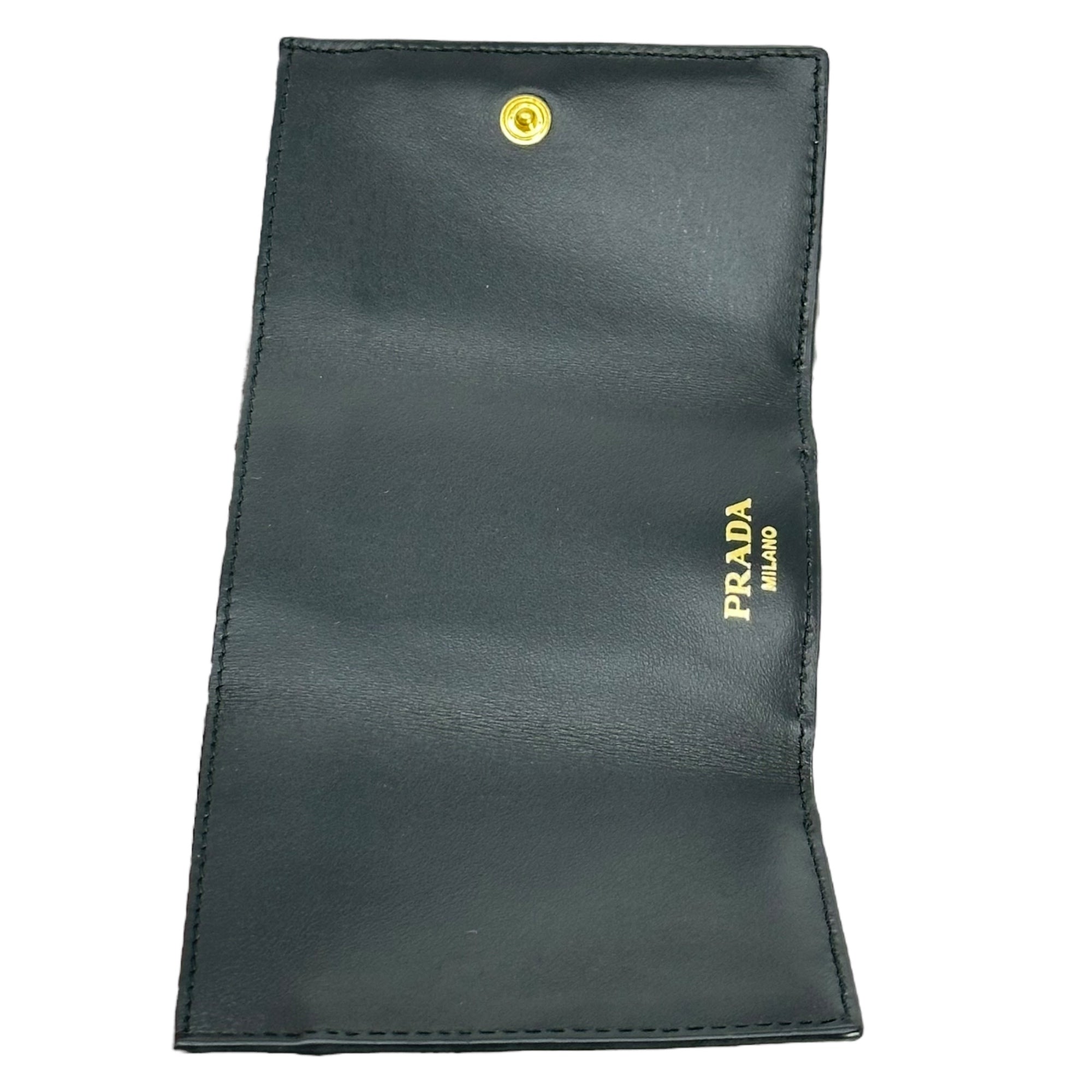 PRADA(プラダ) VITELLO MOVE tri-fold wallet ヴィッテロ ムーブ 三つ折り コンパクト 財布 ウォレット 1MH021 ブラック