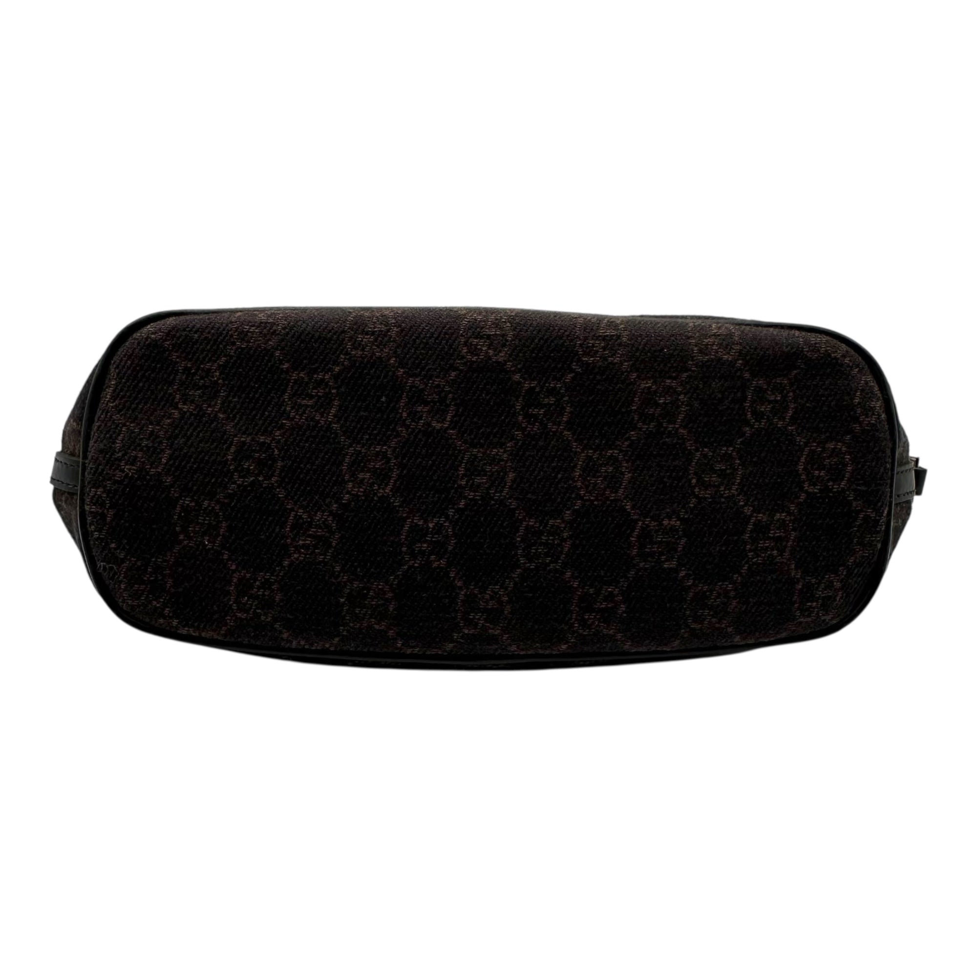 GUCCI(グッチ) GG Canvas Accessory Pouch Mini Handbag GG キャンバス アクセサリー ポーチ ミニ ハンドバッグ 07198 2123 ブラック×ブラウン