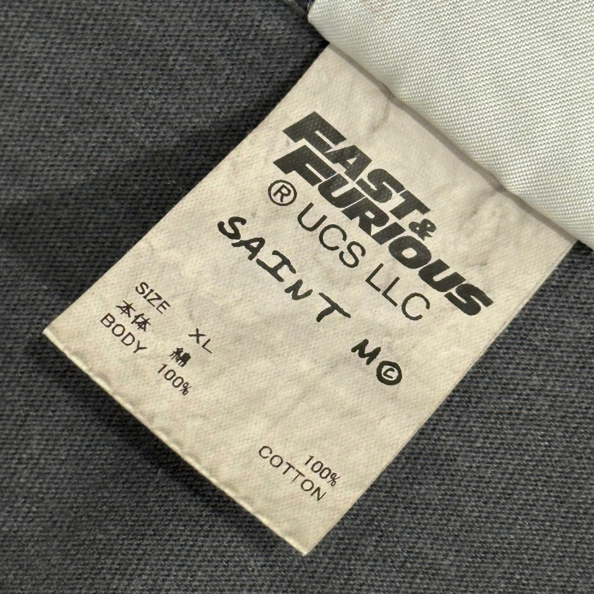 SAINT MICHAEL(セントマイケル) 2026SS FAST FURIOUS FF_SS T-SHIRT ヴィンテージ加工 Tシャツ SM-MK8-0000-C06 XL ブラック