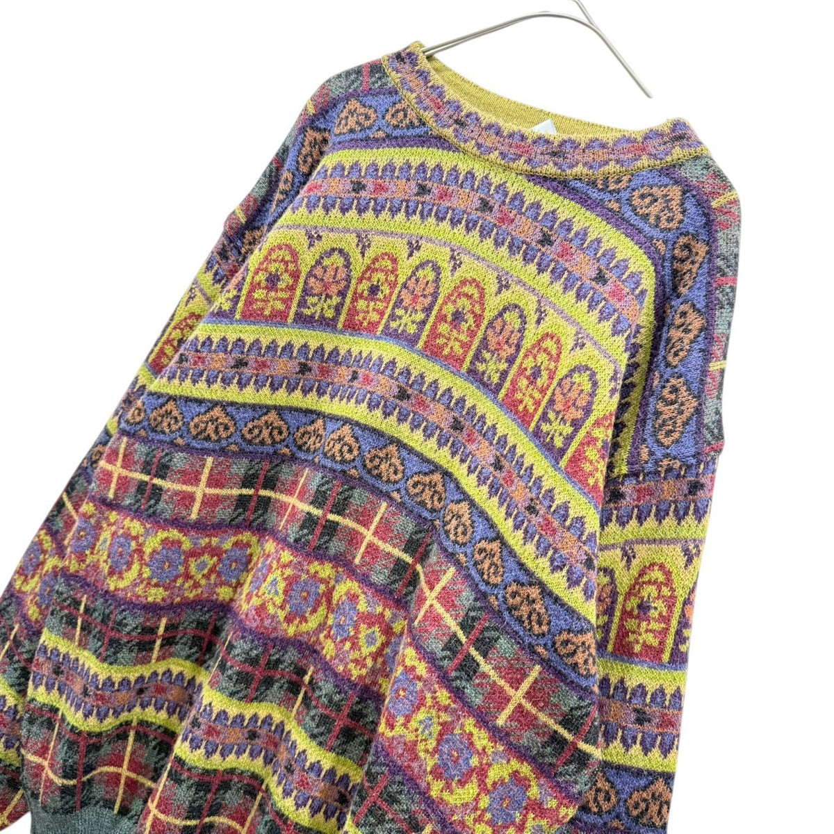 KENZO(ケンゾー) 1980’s~1990's All-over pattern Alpaca wool knit 総柄 アルパカ ウール ニット 表記無(M程度) マルチ 80年代~90年代 ヴィンテージ