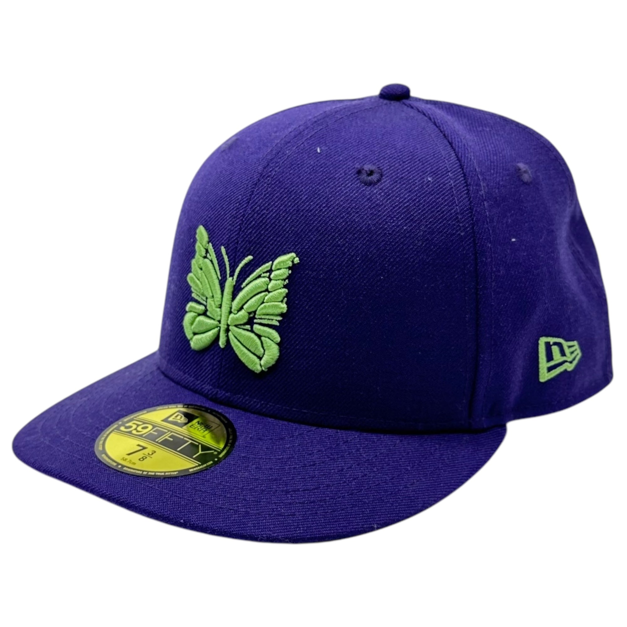 NEW ERA×NEEDLES(ニューエラ×ニードルズ) NEEDLES EMB. BB CAP パピオン ロゴ 刺繍 ベースボール キャップ 7 3/8 パープル 帽子