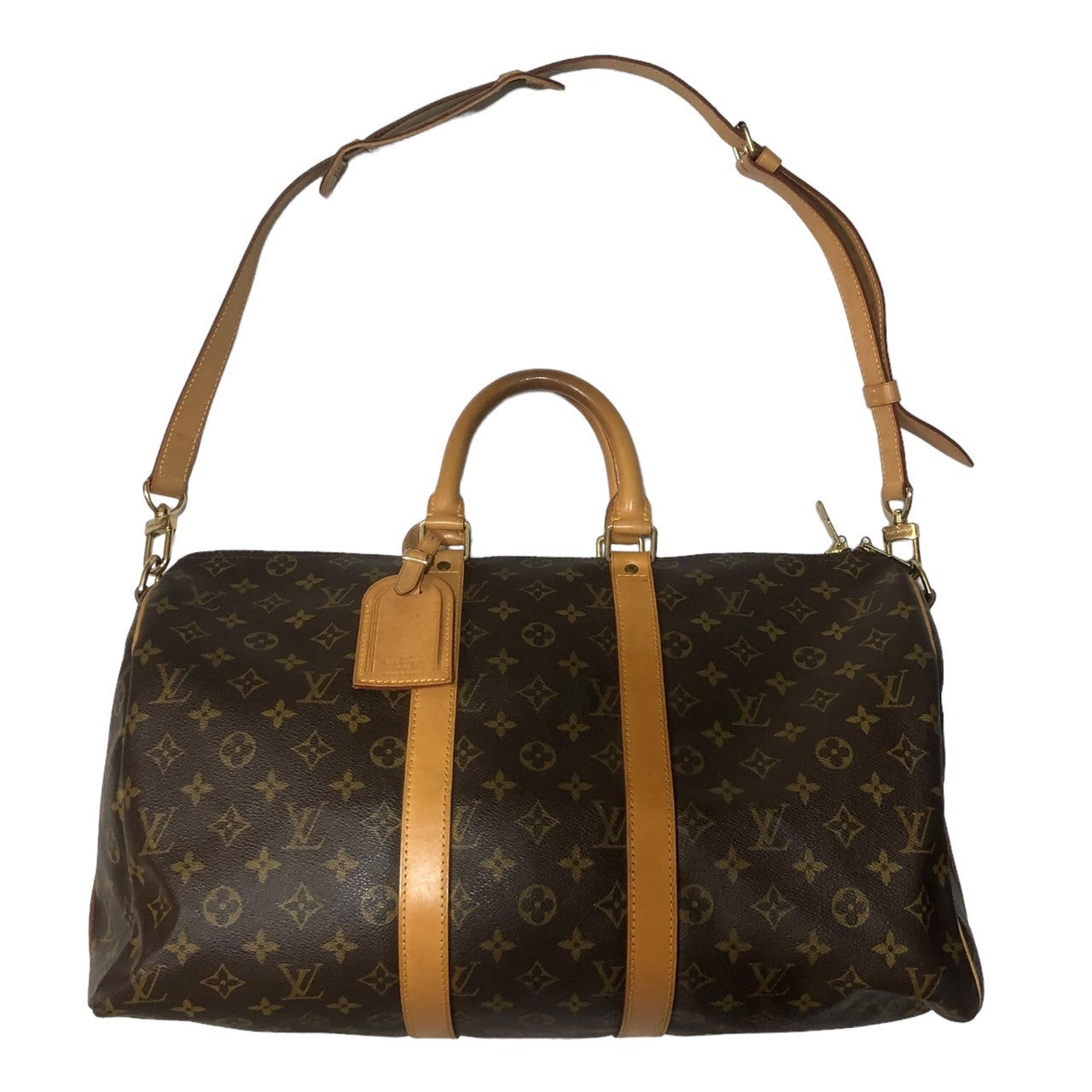 LOUIS VUITTON(ルイヴィトン) keepall45 キーポル 45 ボストンバッグ バンドリエール 旅行鞄 ストラップ 付き M41428 45 ブラウン モノグラム TH1907