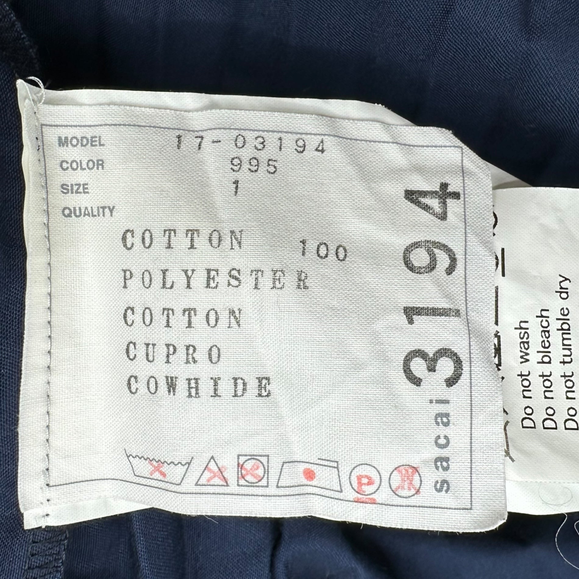 sacai(サカイ) 17SSドッキングプリーツワンピース 17-03194 1(Sサイズ程度) ブルー