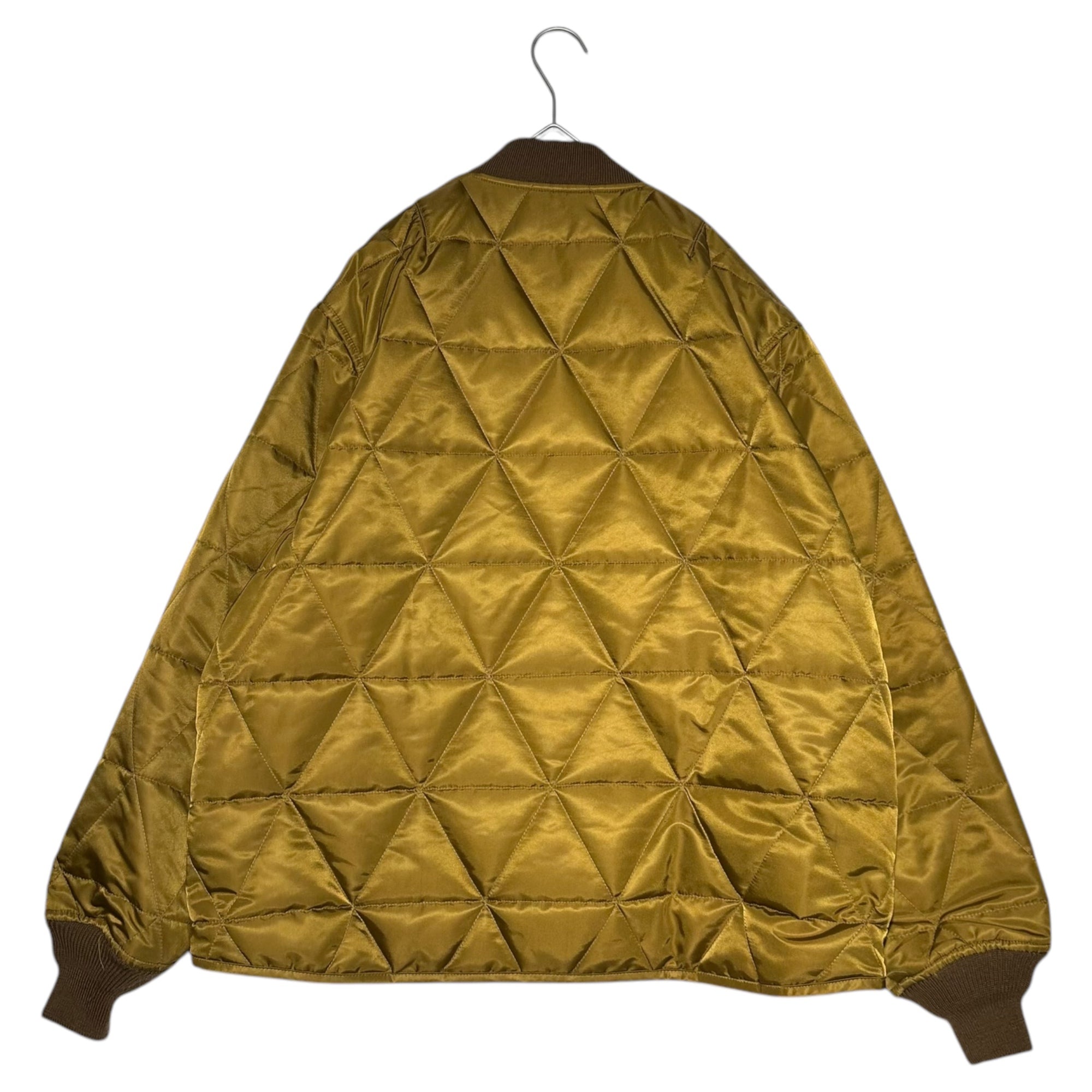 HUF(ハフ) Reversible padded quilted jacket リバーシブル 中綿 キルティング ジャケット L カーキ×ホワイト