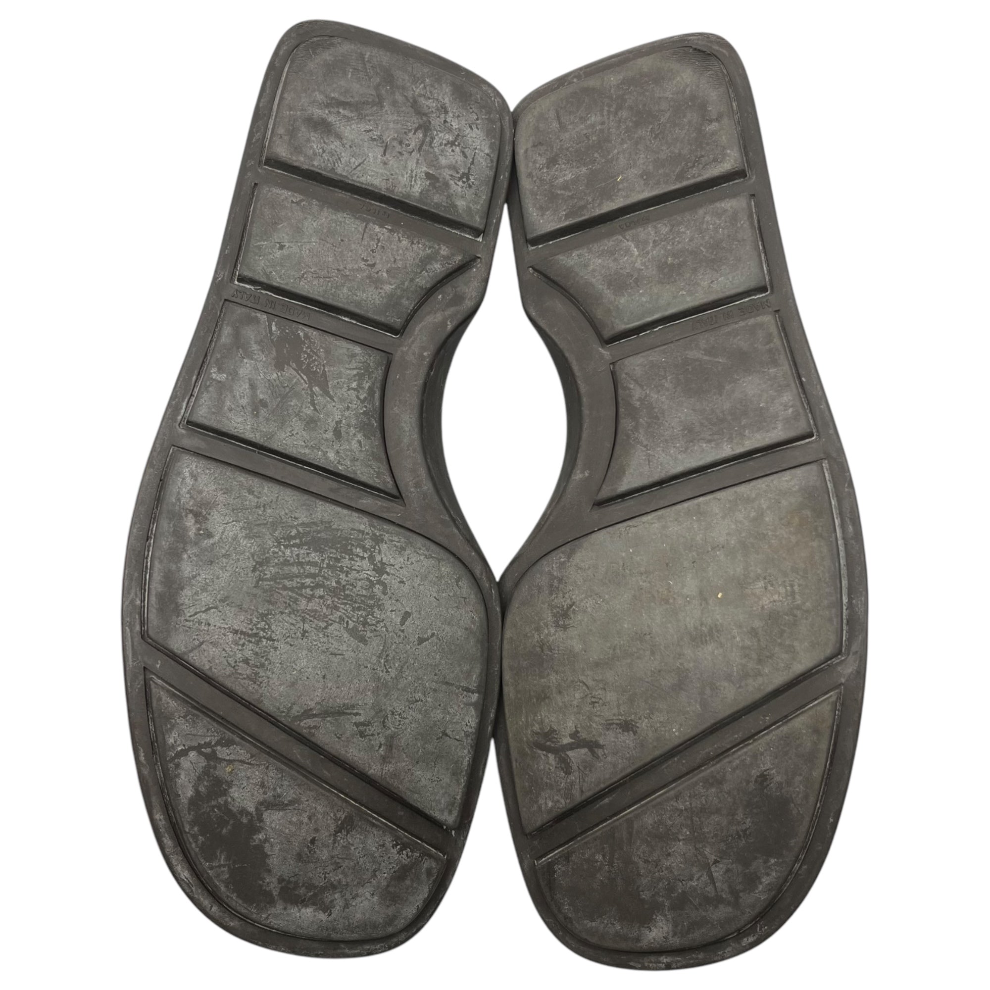 PRADA(プラダ) 00's Square toe platform leather loafers スクエアトゥ 厚底 レザー ローファー 9(27cm~27.5程度) ブラウン シューズ 革靴