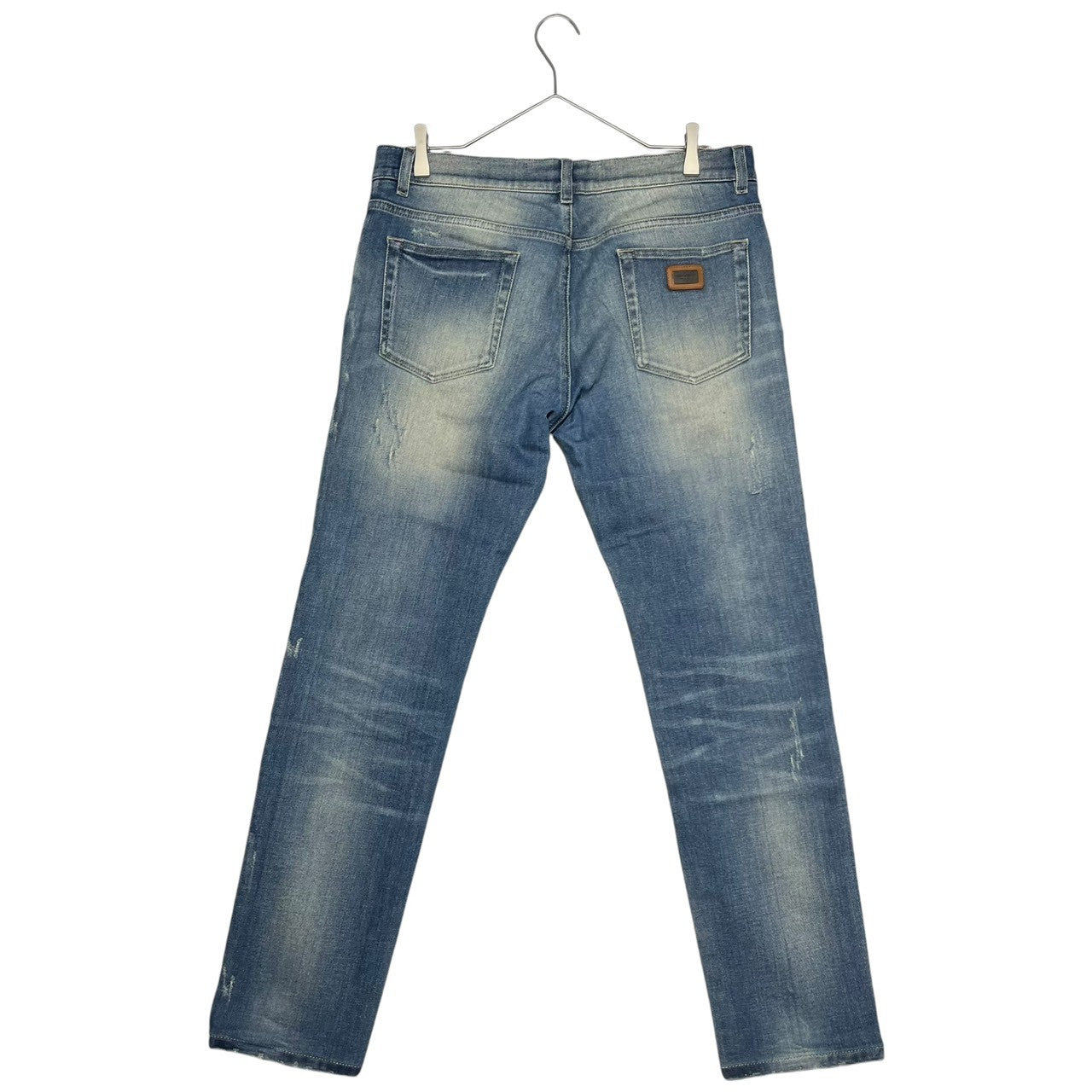 DOLCE&GABBANA(ドルチェ&ガッバーナドルガバ) Distressed stretch denim pants ダメージ加工 ストレッチ デニム パンツ G6QJLD G8T26 50(XL程度) インディゴ