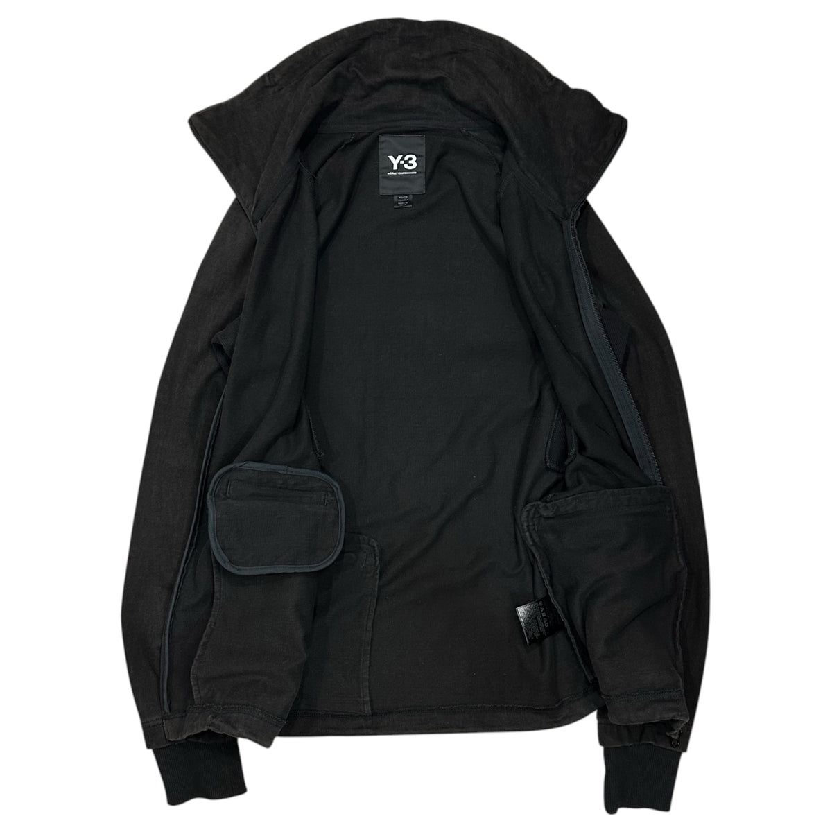 Y-3(ワイスリー) 2016AW Vintage effect sweatshirt ヴィンテージ加工 トラック ジャケット B47580 XS ブラック スウェット ジップ