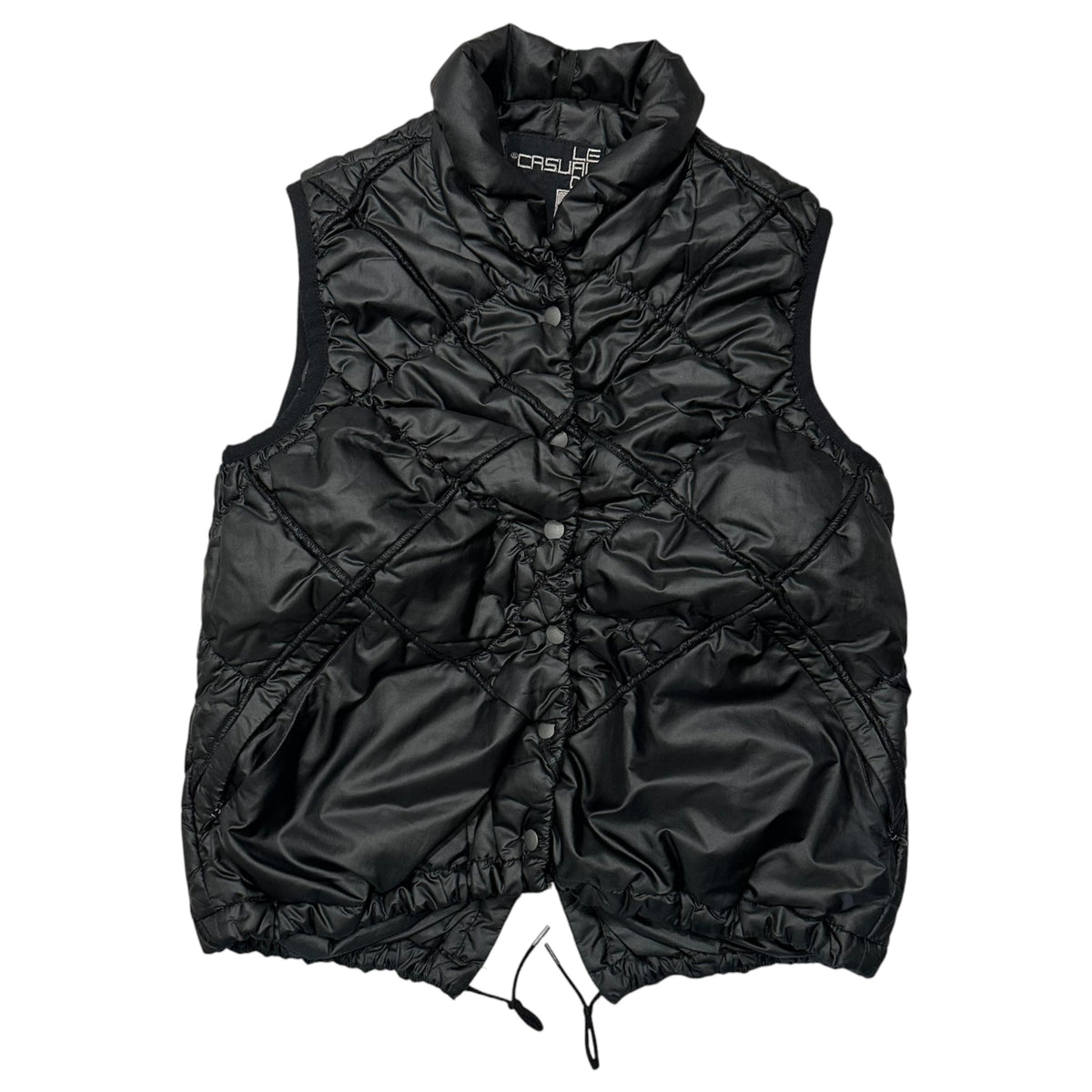 MARITHE FRANCOIS GIRBAUD(マリテフランソワジルボー) Old Quilted Padded Vest オールド キルティング 中綿 ベスト F5-7213 M ブラック