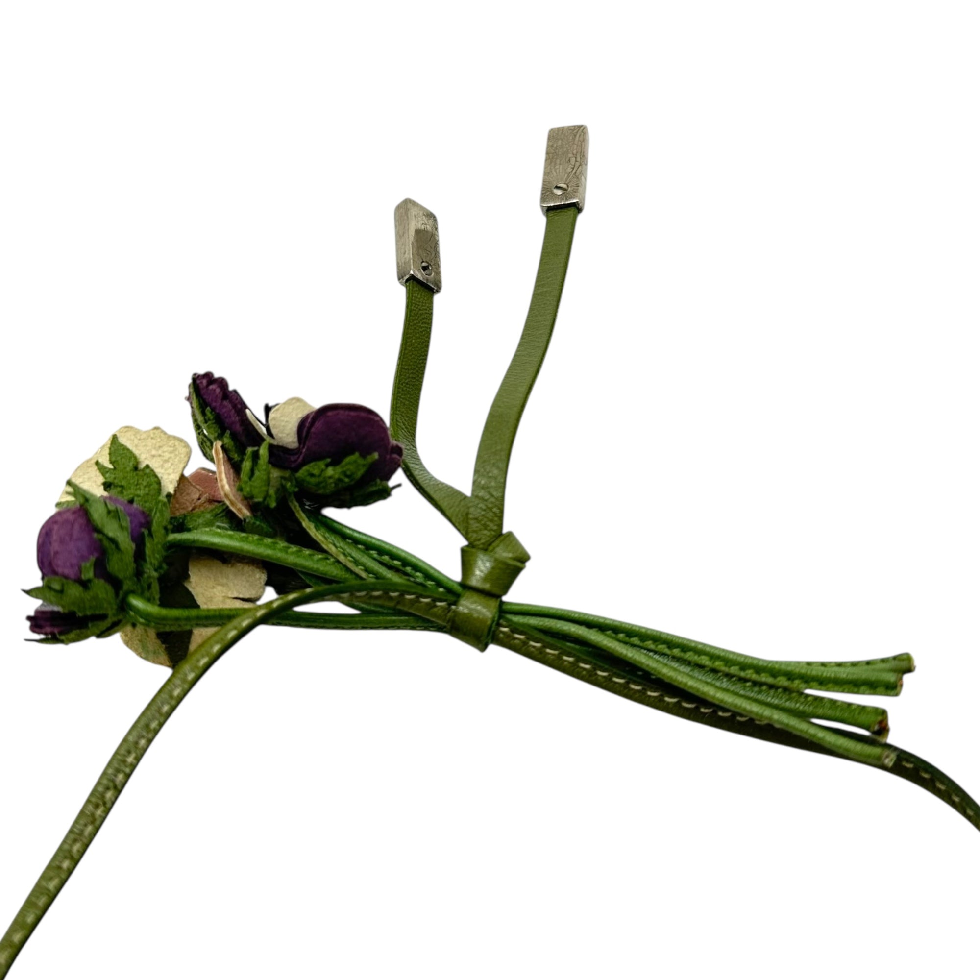 PRADA(プラダ) Leather Flower Choker Necklace レザー フラワー チョーカー ネックレス グリーン