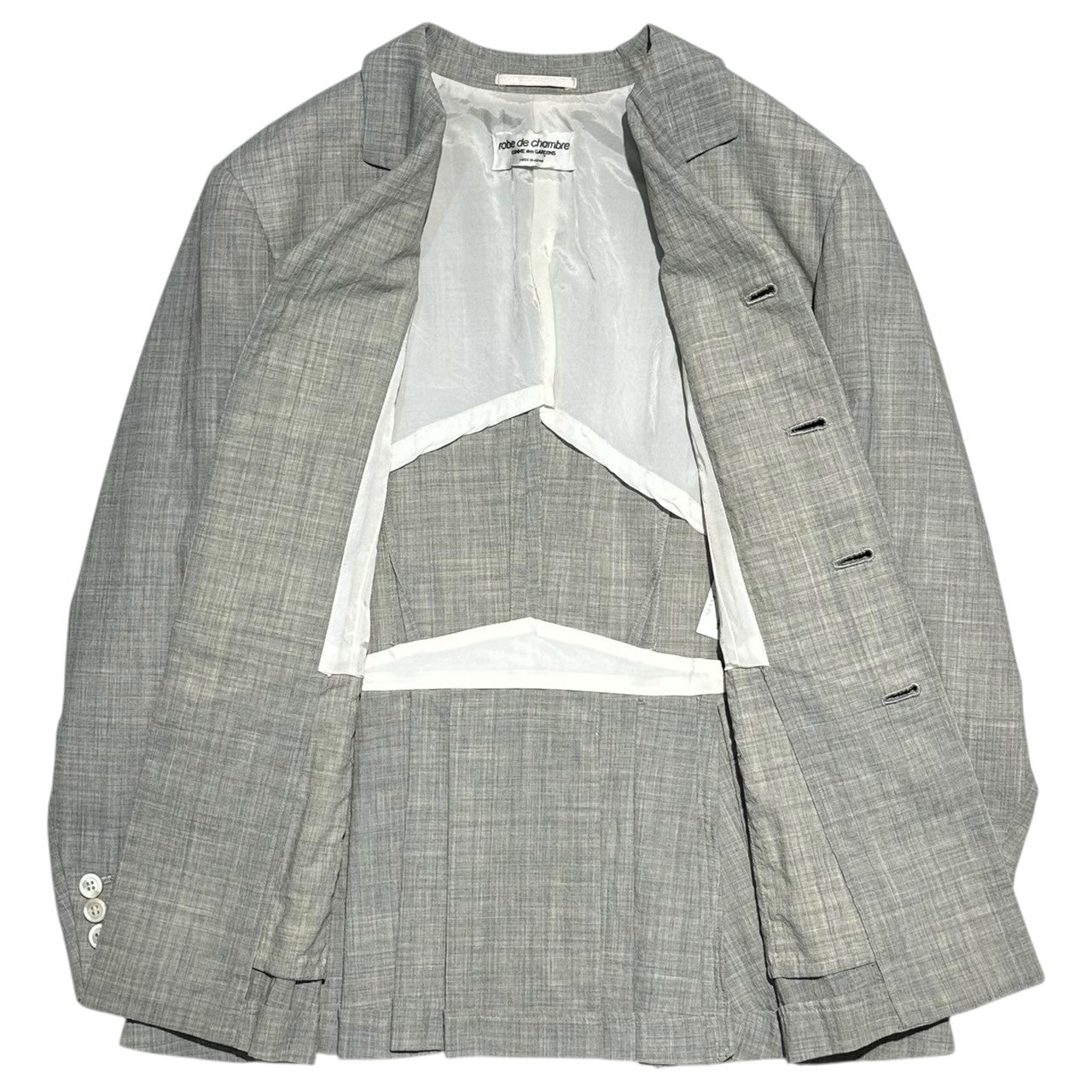 robe de chambre COMME des GARCONS(ローブドシャンブルコムデギャルソン) 90'sウールナイロン4Bジャケット RJ-100260 表記なし グレー AD1998