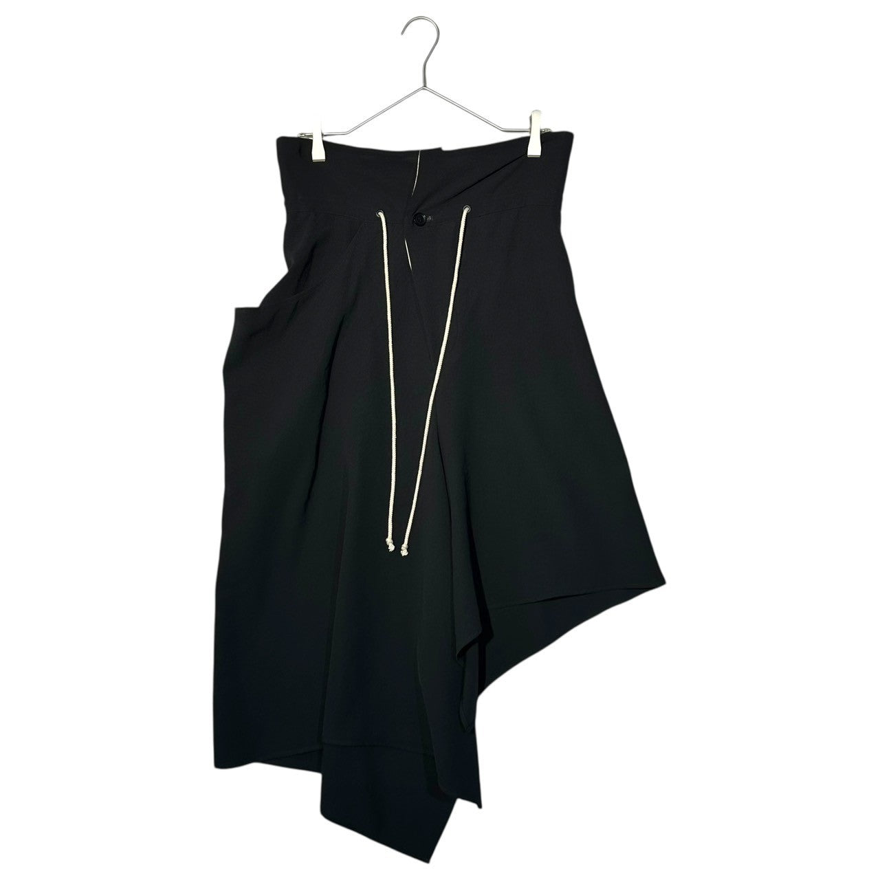 Y's(ワイズ) 13SS Drawcord Asymmetrical Long Skirt ドローコード アシンメトリー ロング スカート YX-S01-900 2(M程度) ブラック