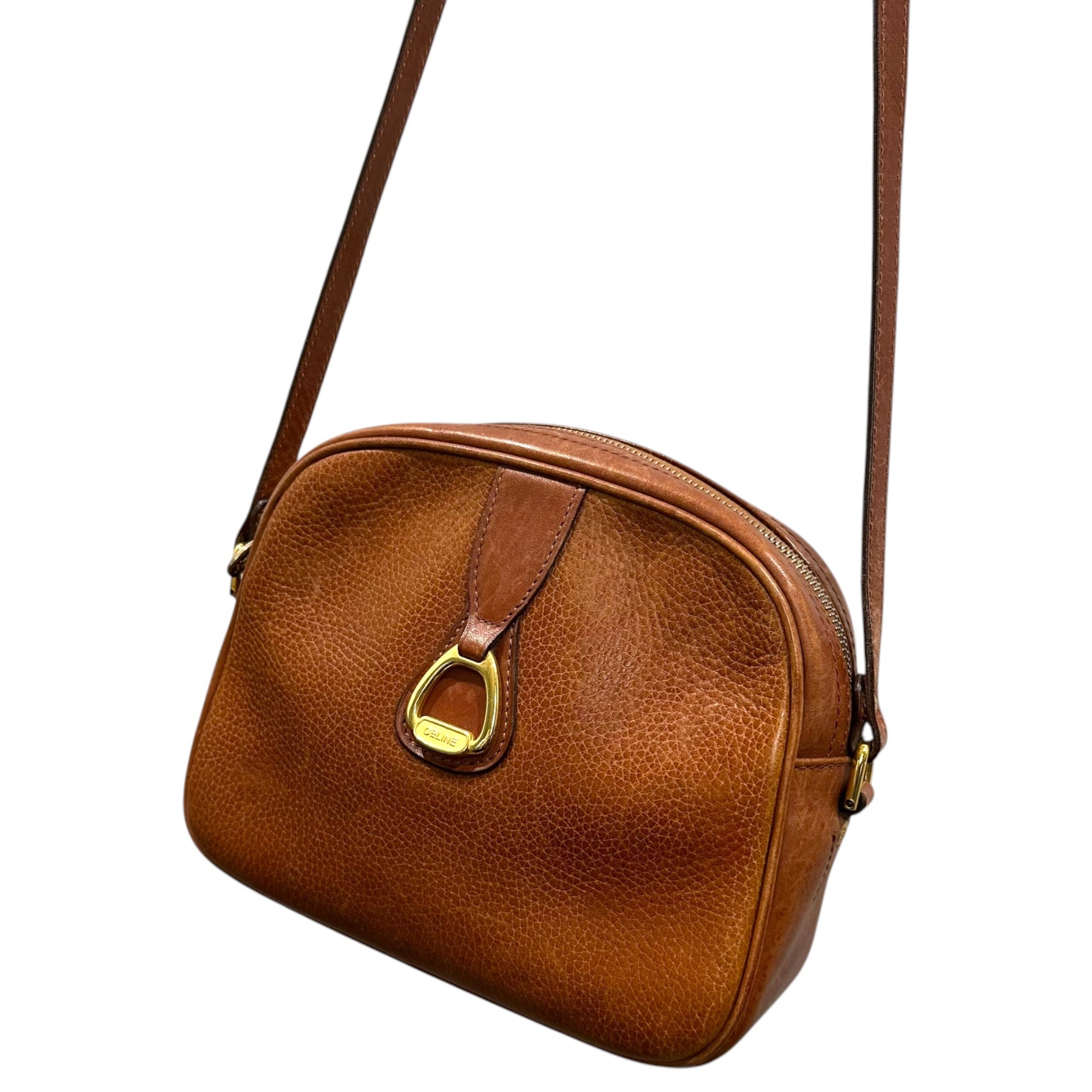 CELINE(セリーヌ) VINTAGE LEATHER SHOULDER BAG ヴィンテージ レザー ショルダー バッグ ブラウン