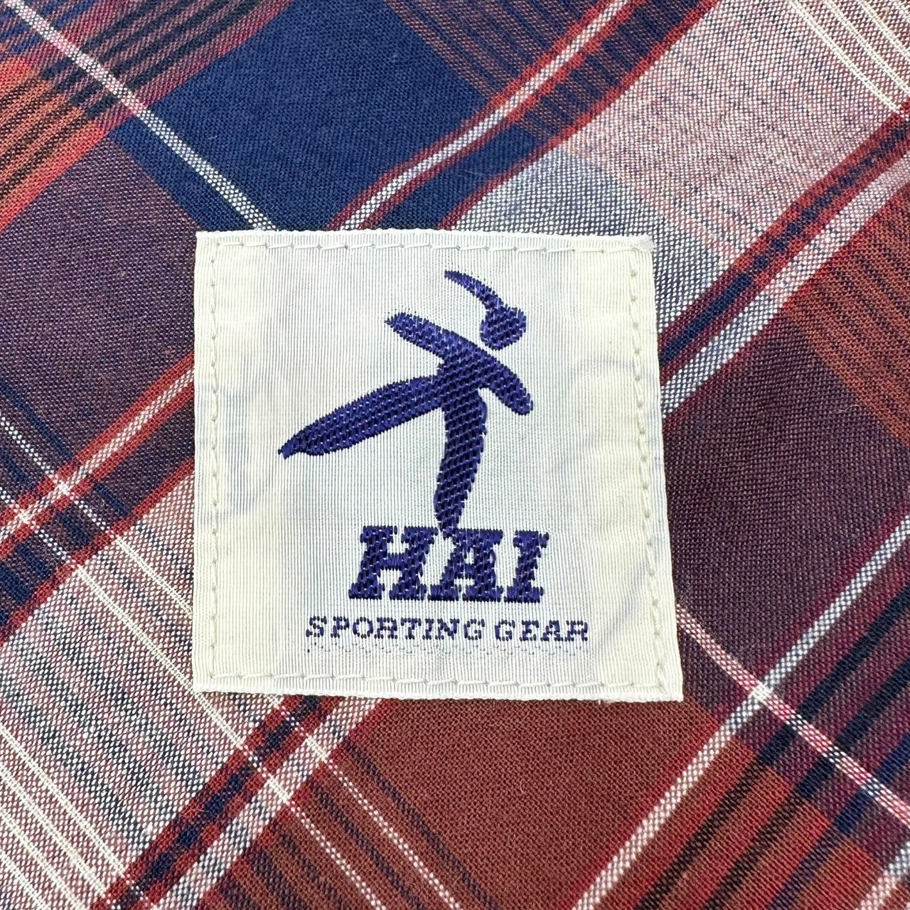 HAI SPORTING GEAR ISSEY MIYAKE(ハイスポルティングギア イッセイミヤケ) 80's Cotton Long Sleeve Check Shirt 80年代 コットン 長袖 チェック シャツ M レッド×ネイビー