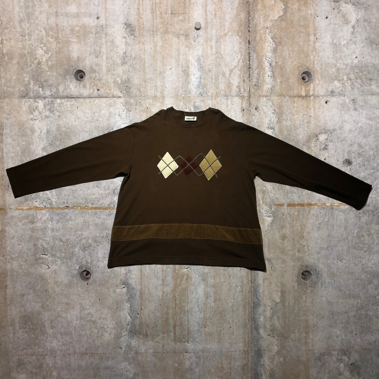 HAI SPORTING GEAR ISSEY MIYAKE(ハイスポルティングギア イッセイミヤケ) 90'sステッチワークプルオーバー M ブラウン