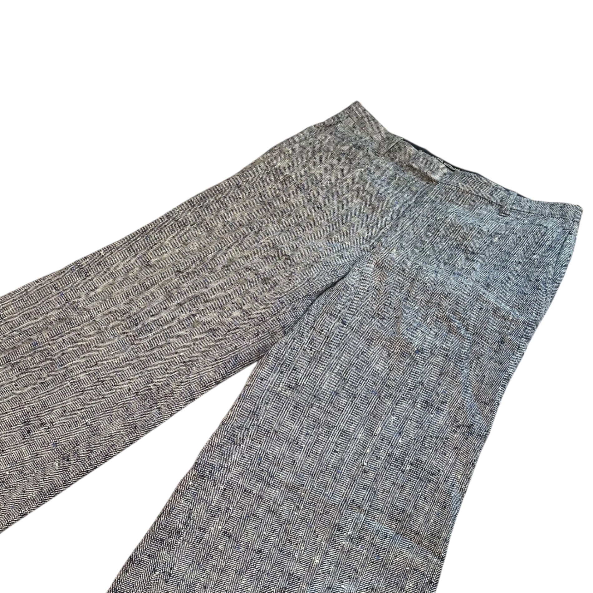 COMME des GARCONS JUNYA WATANABE(コムデギャルソンジュンヤワタナベ) 16SS Rayon Poly Tweed Straight Slacks Pants レーヨン ポリ ツイード ストレート スラックス パンツ JQ-P031 M ネイビー AD2015