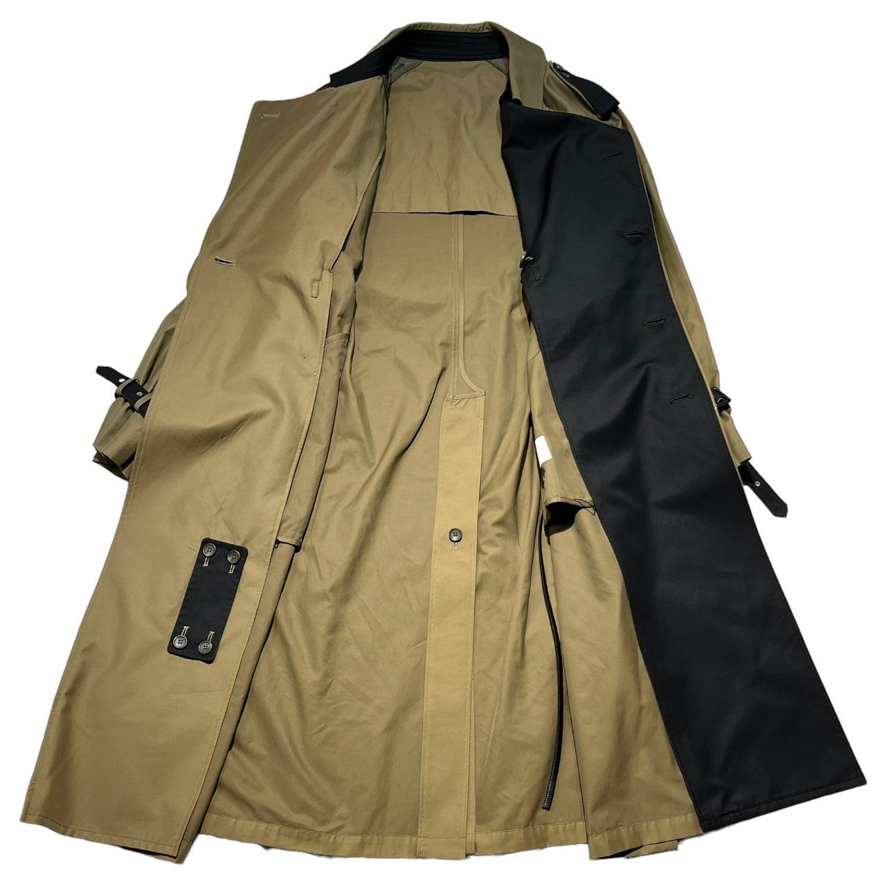 stein(シュタイン) OVERSIZED CONTRAST TRENCH COAT オーバーサイズド コントラスト トレンチコート ST.485 S ダークベージュ