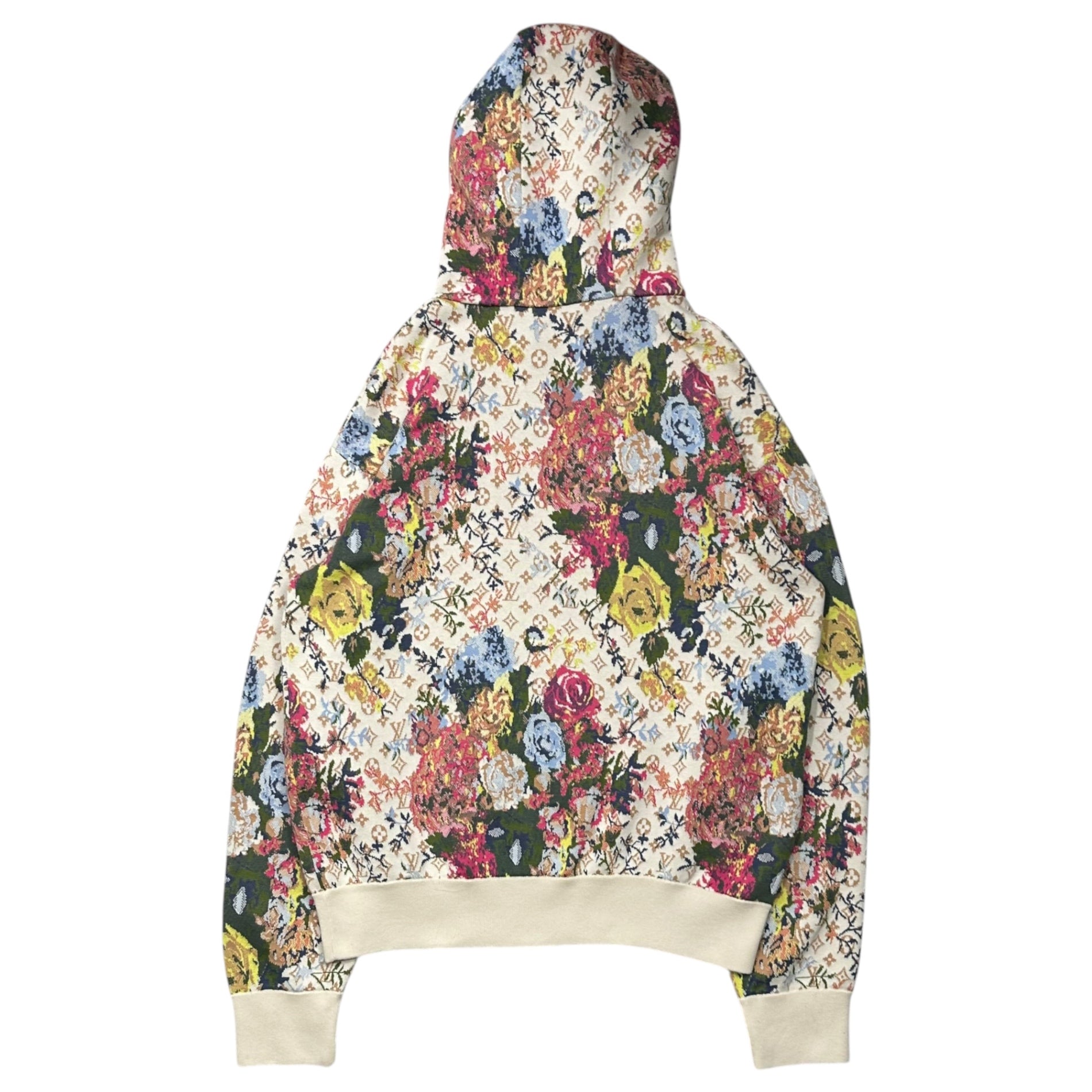 LOUIS VUITTON(ルイヴィトン) 2022AW Monogram Flower Jacquard Pullover Hoodie モノグラム フラワー ジャガード プルオーバー フーディー パーカー RM222 ZLW HNN73W M マルチカラー