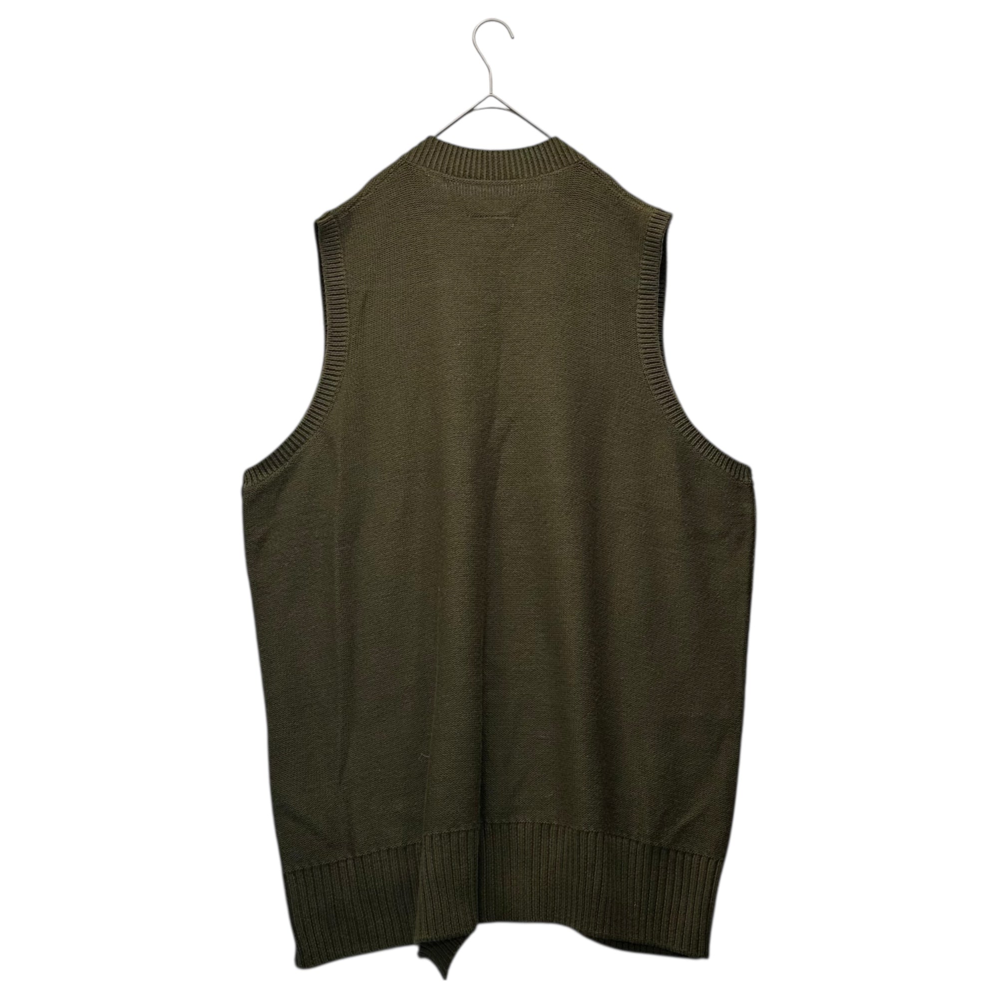 MM6 Maison Margiela(エムエムシックス) 24SS Sleeveless knitted dress ノースリーブ ニット ドレス ベスト S52DA0044 M13044 S カーキ 男性着用可能 男性サイズ:XS