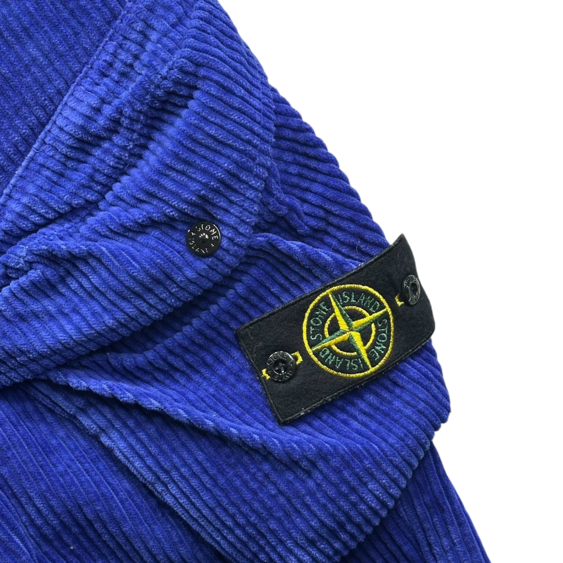 STONE ISLAND(ストーンアイランド) Corduroy Big Pocket Trainer Pants コーデュロイ ビッグポケット トレーナー パンツ 751530811 W32 ブルー