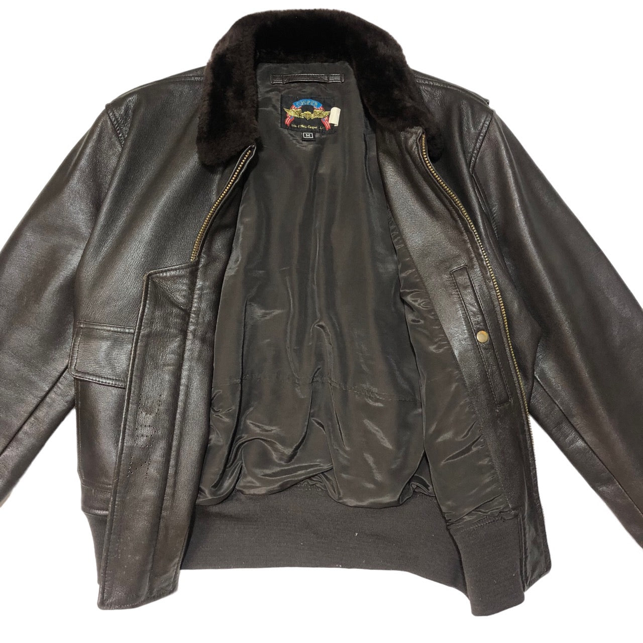 COOPER(クーパー) 80’s G-1フライトジャケット/レザージャケット M ダークブラウン 80年代/80's/USA製