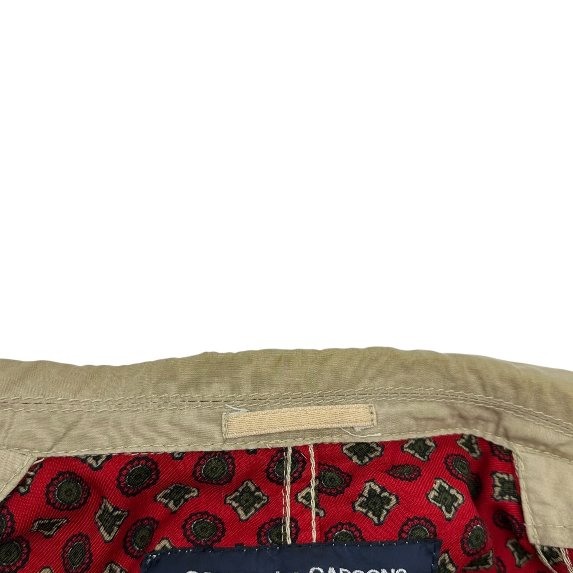 COMME des GARCONS HOMME(コムデギャルソンオム) 04SS Lined Paisley Cotton Tailored Jacket 裏地 ペイズリー コットン テーラード ジャケット HM-J006 L ベージュ×レッド AD2003