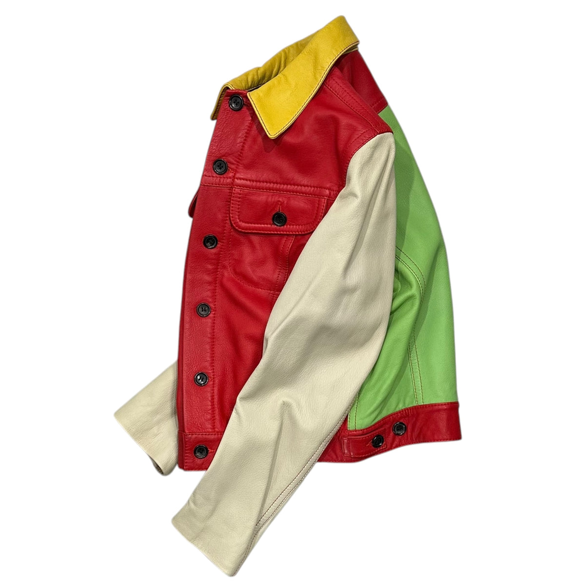 COMME des GARCONS COMME des GARCONS(コムデギャルソンコムデギャルソン) Multicolored Deerskin Tracker Jacket マルチカラー 鹿革 トラッカー ジャケット W8J007 SS マルチカラー AD表記無 00s