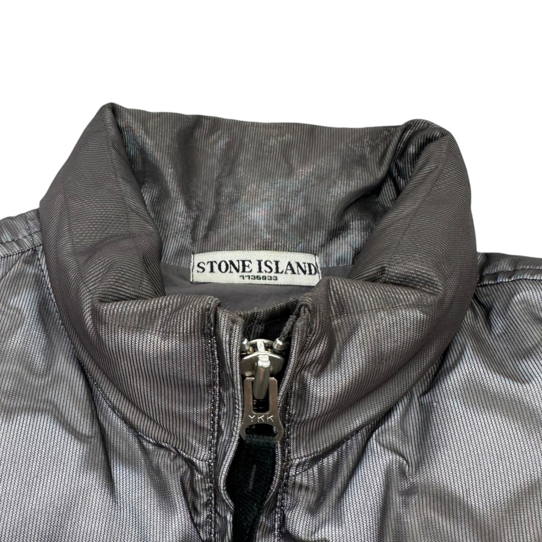 STONE ISLAND(ストーンアイランド) 07AW Ghost Patch Reflective Bomber Down Jacket ゴーストパッチ リフレクティブ ボンバー ダウン ジャケット リフレクター 47154B38/542 M グレー アーカイブ 稀少品 GOOSEDOWN/グースダウン